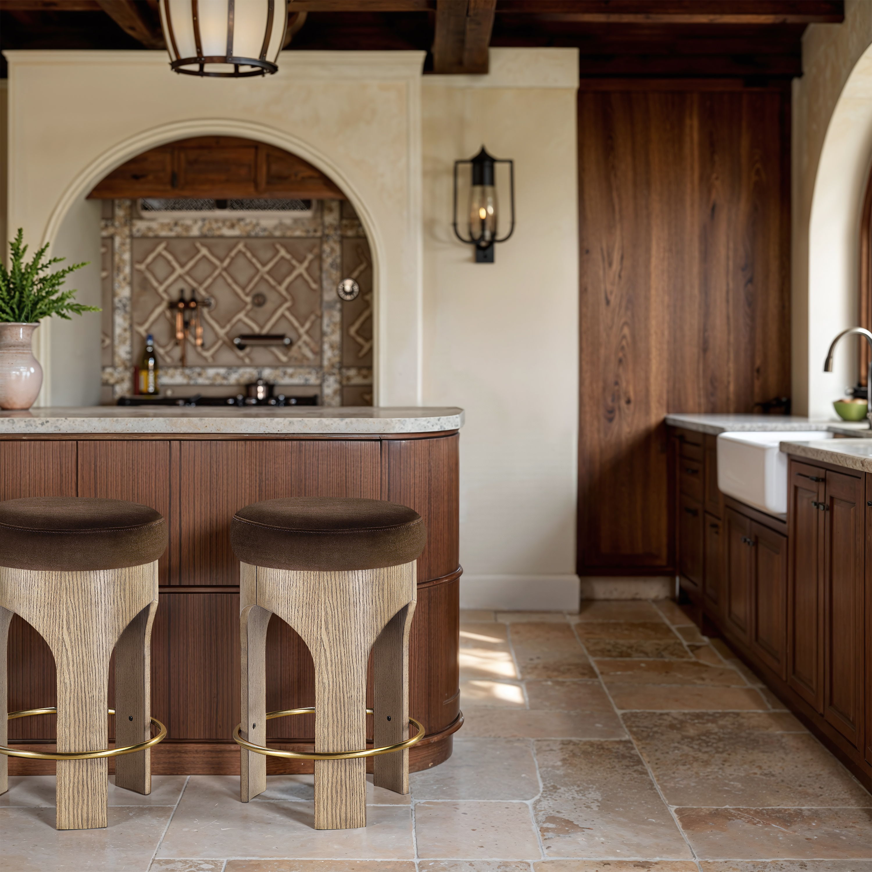 Bocceli - Counter Stool - Brown