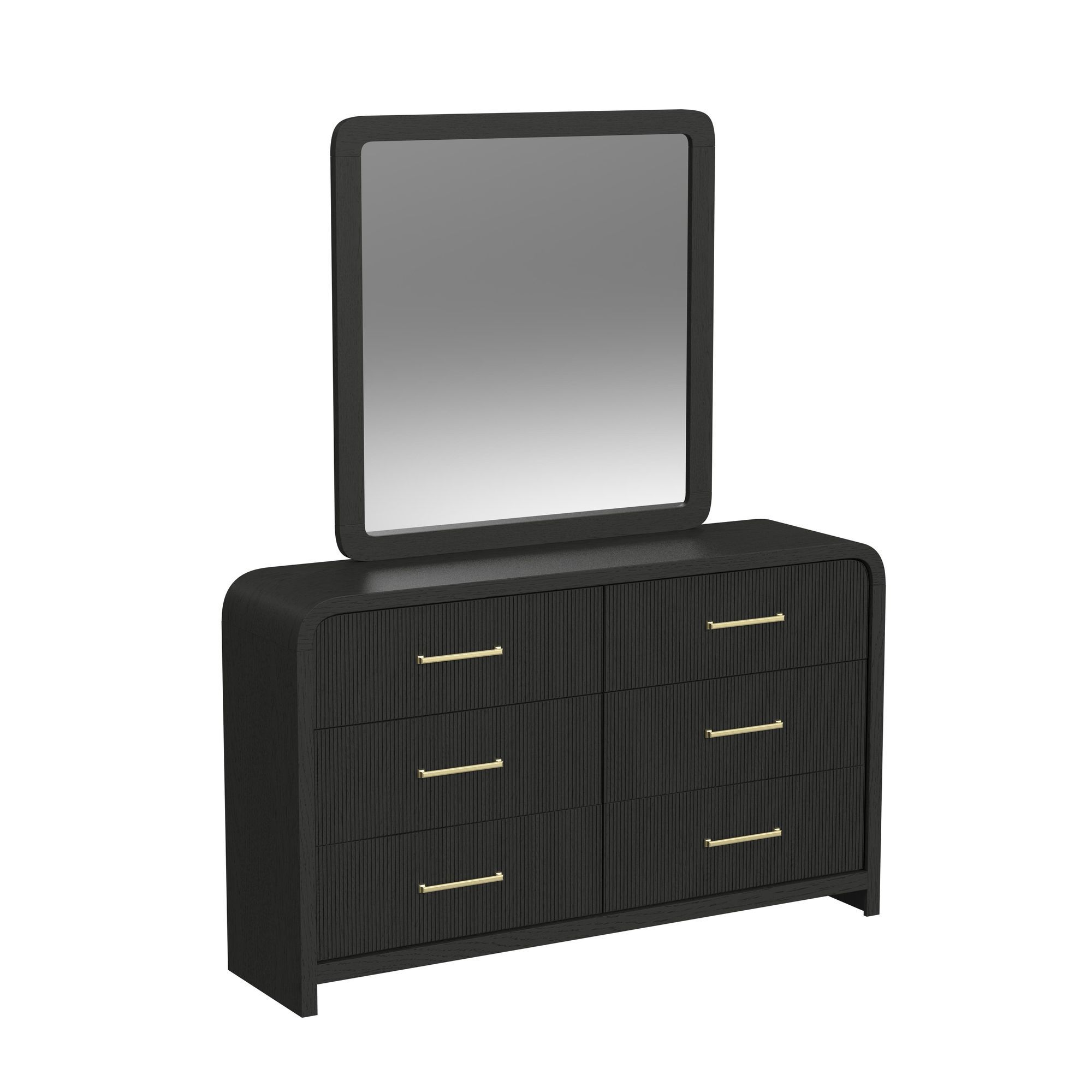 Dresser And Mirror Set