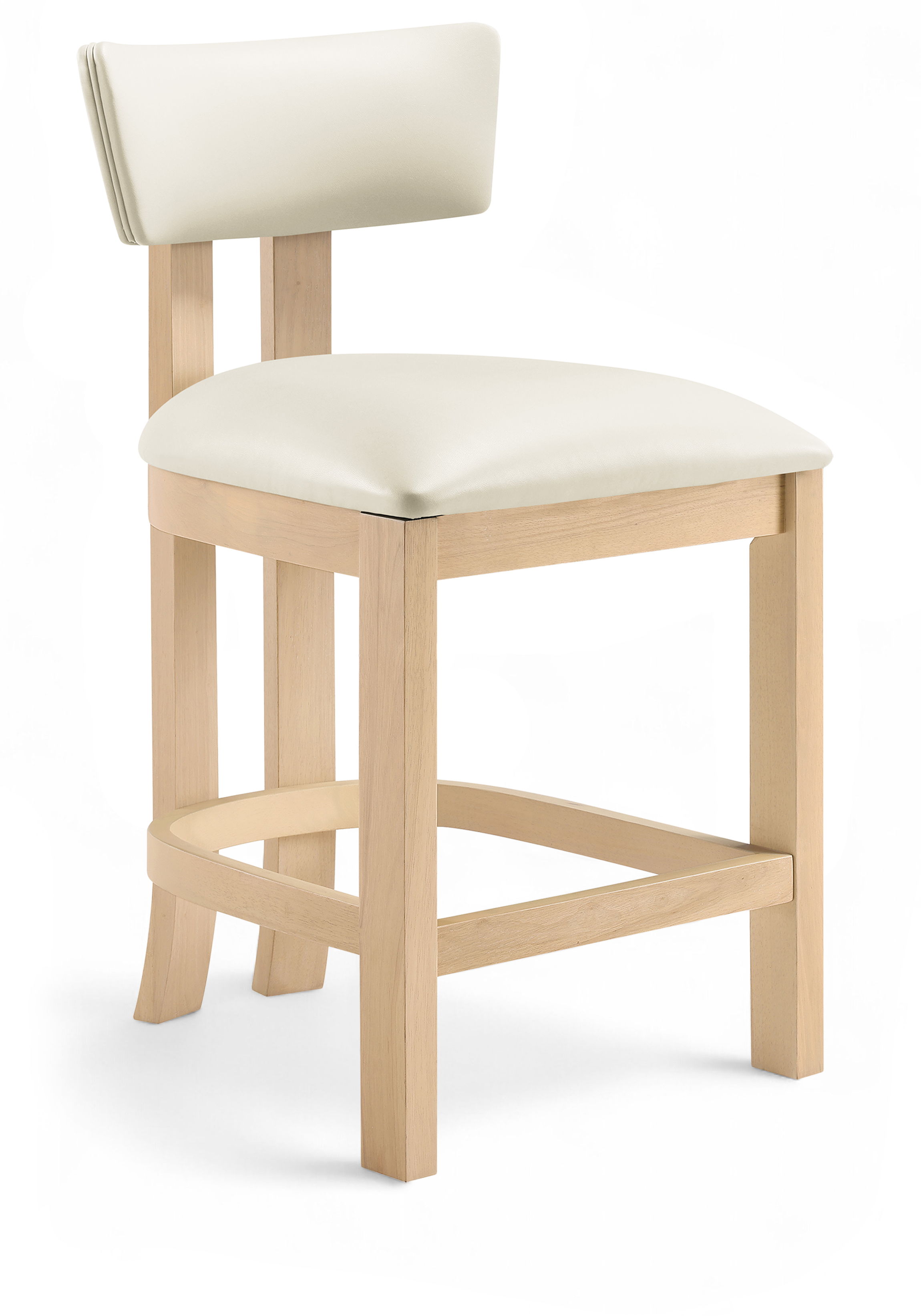 Lavrin - Vegan Leather Counter Stool (Set of 2) - Cream