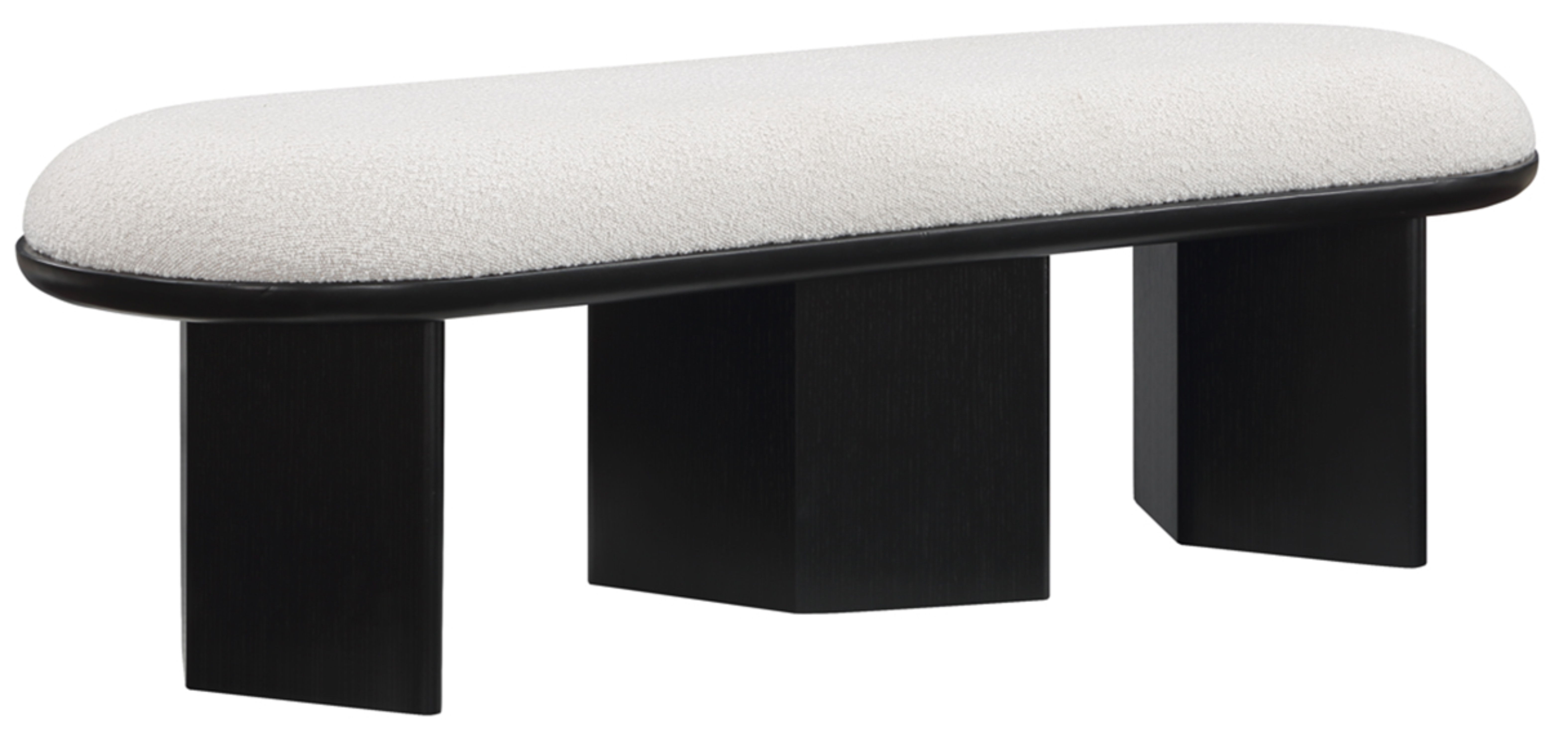 Wilshire - Bench With Black Base - Cream