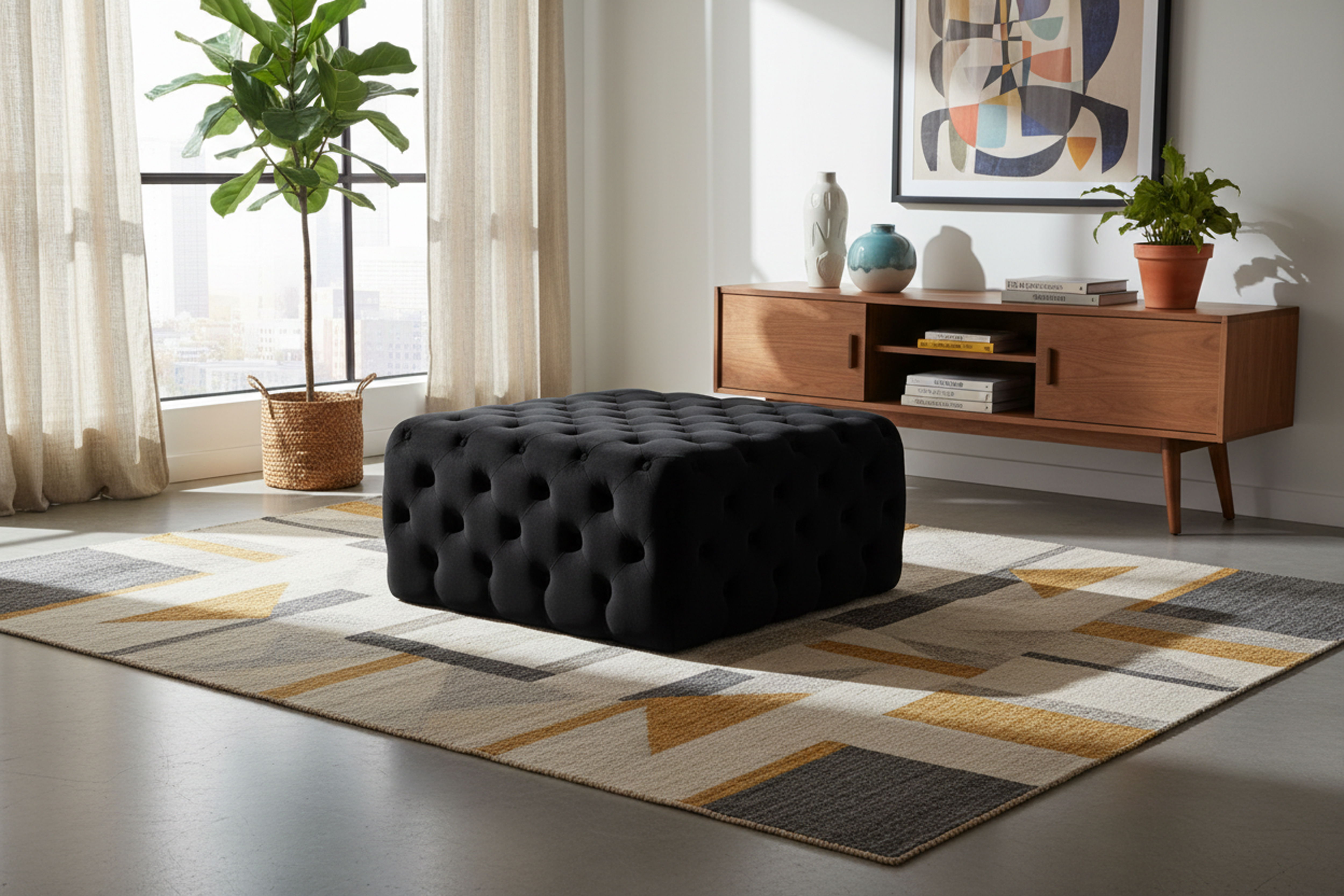 Ariel - Ottoman / Bench - Black