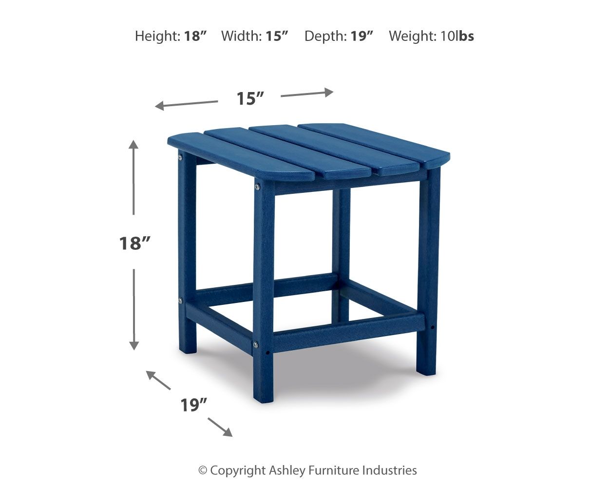 Ashley Furniture Sundown Treasure - End Table - Blue - Image 6