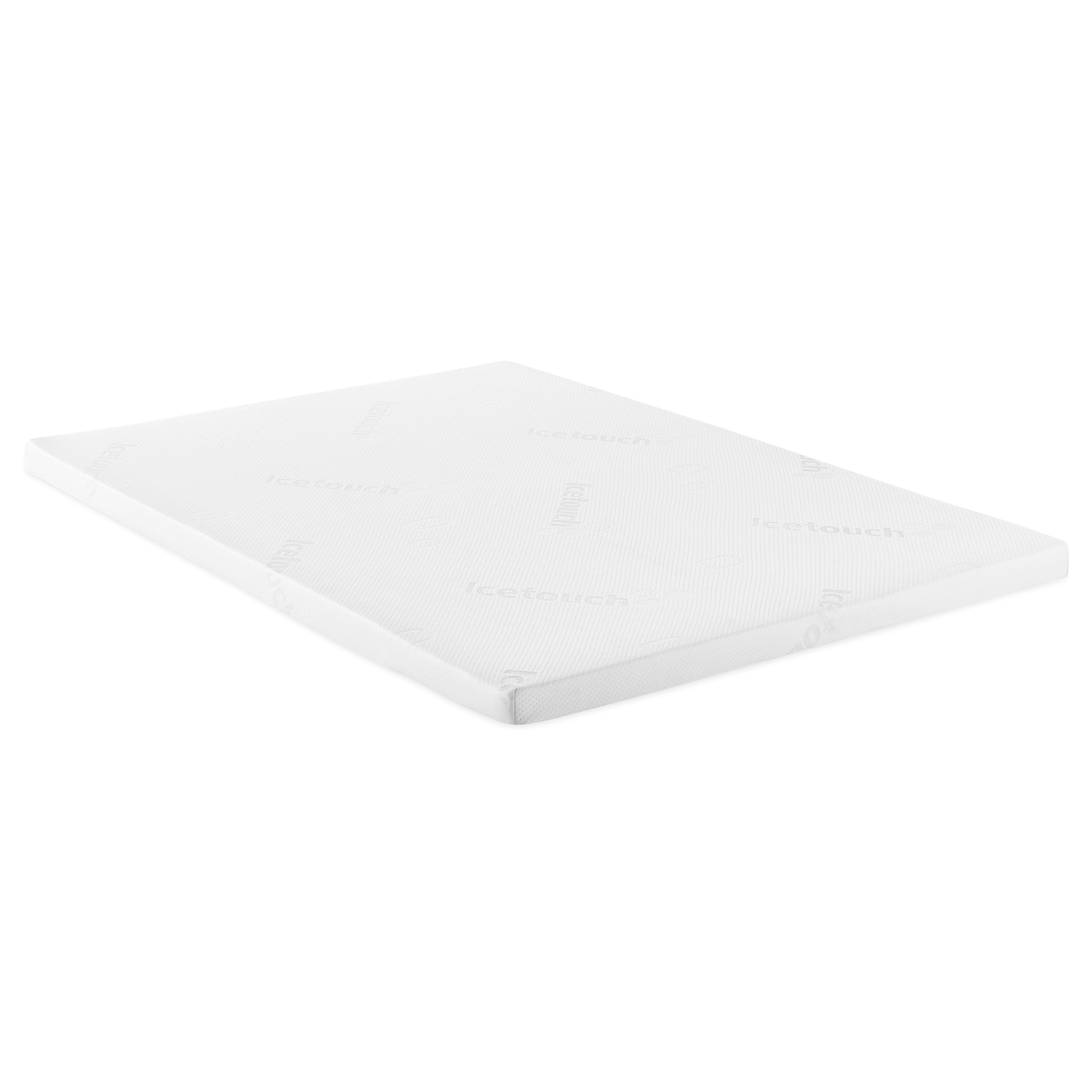 Cascade - Eastern King Cool Memory Foam Mattress Topper - White