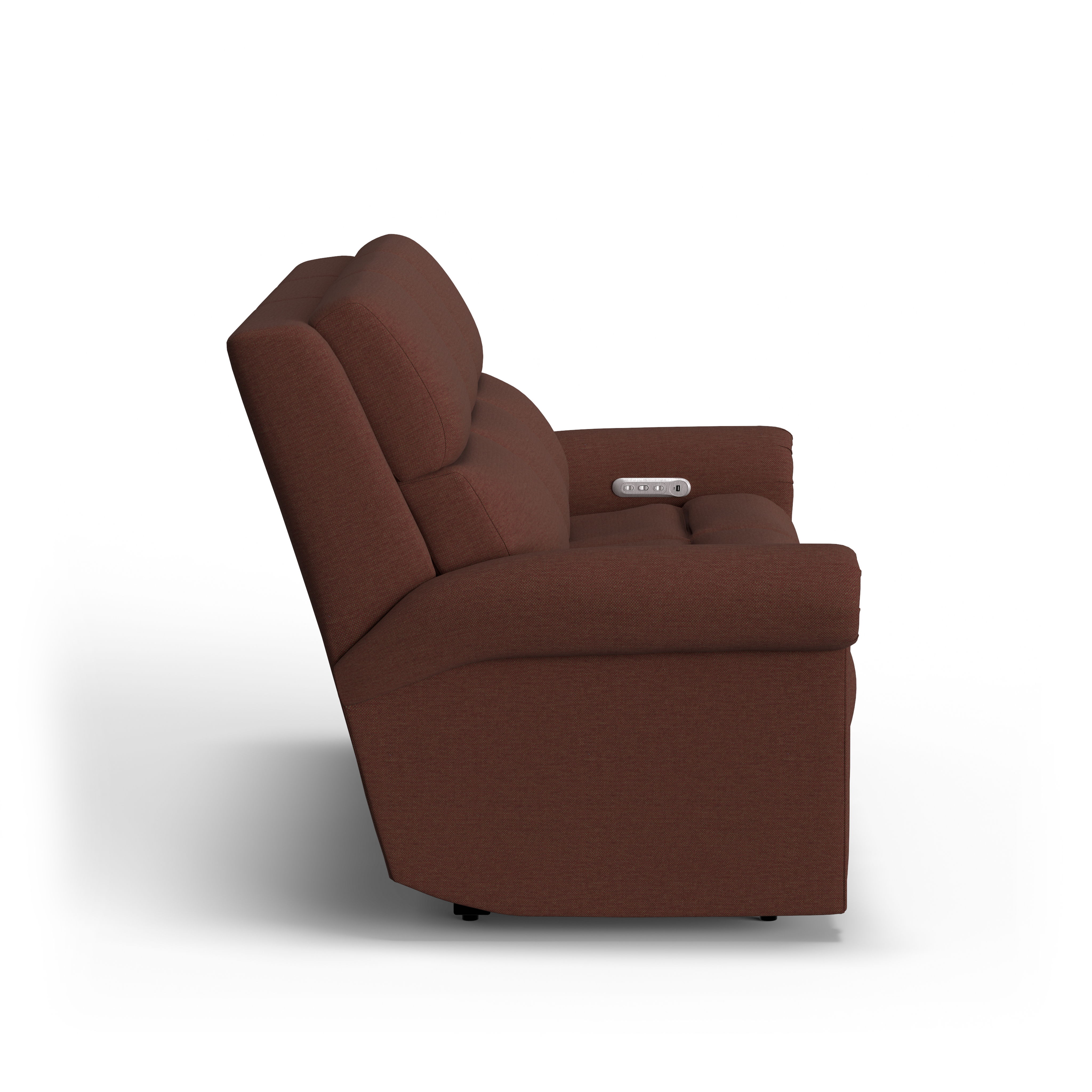 Bernard - Power Reclining Fabric Sofa With Console, Power Headrest, & Lumbar, white, view 8