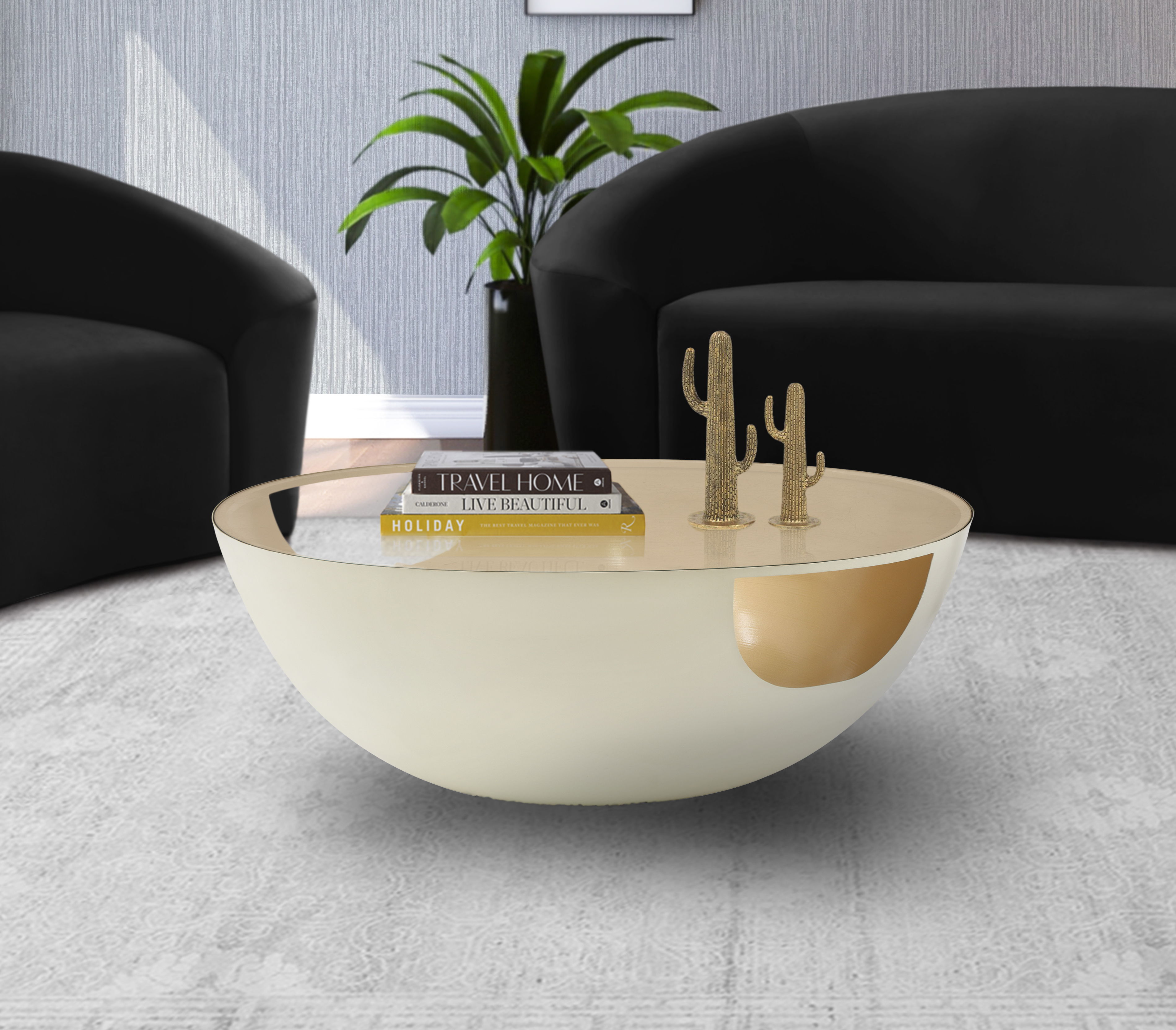 Doma - Coffee Table - Cream / Gold