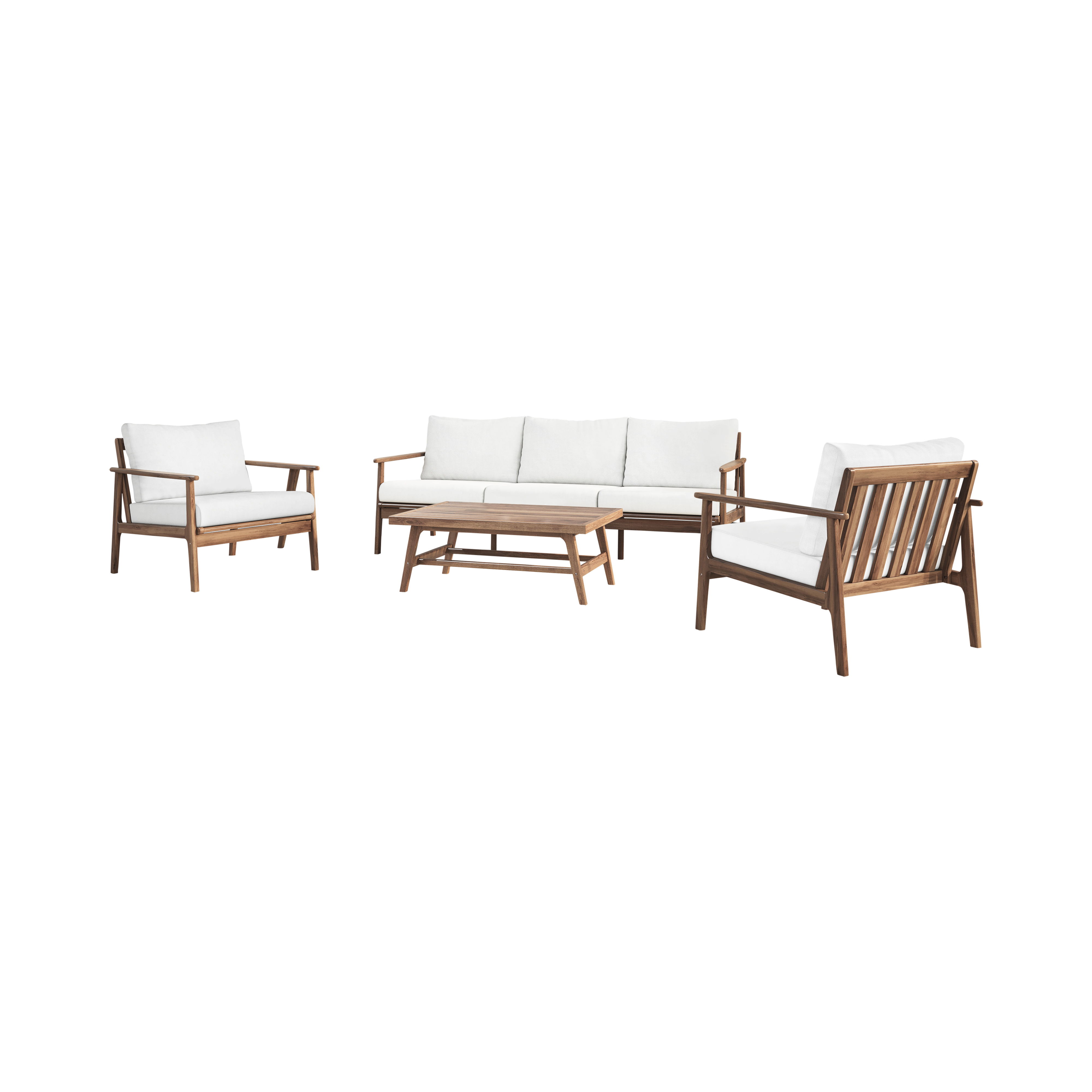 4 Pc · Sofa & 2 Chairs & Coffee Table
