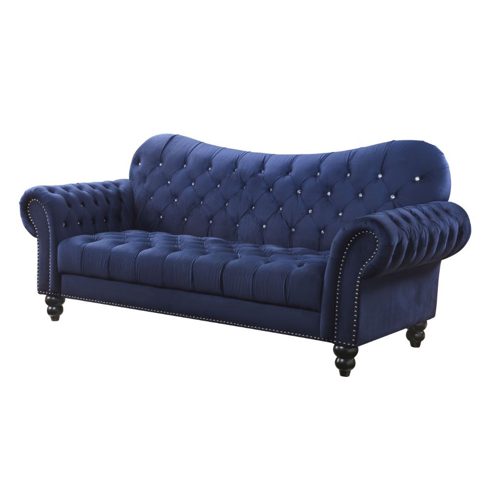 Iberis - Sofa - Navy Velvet, blue