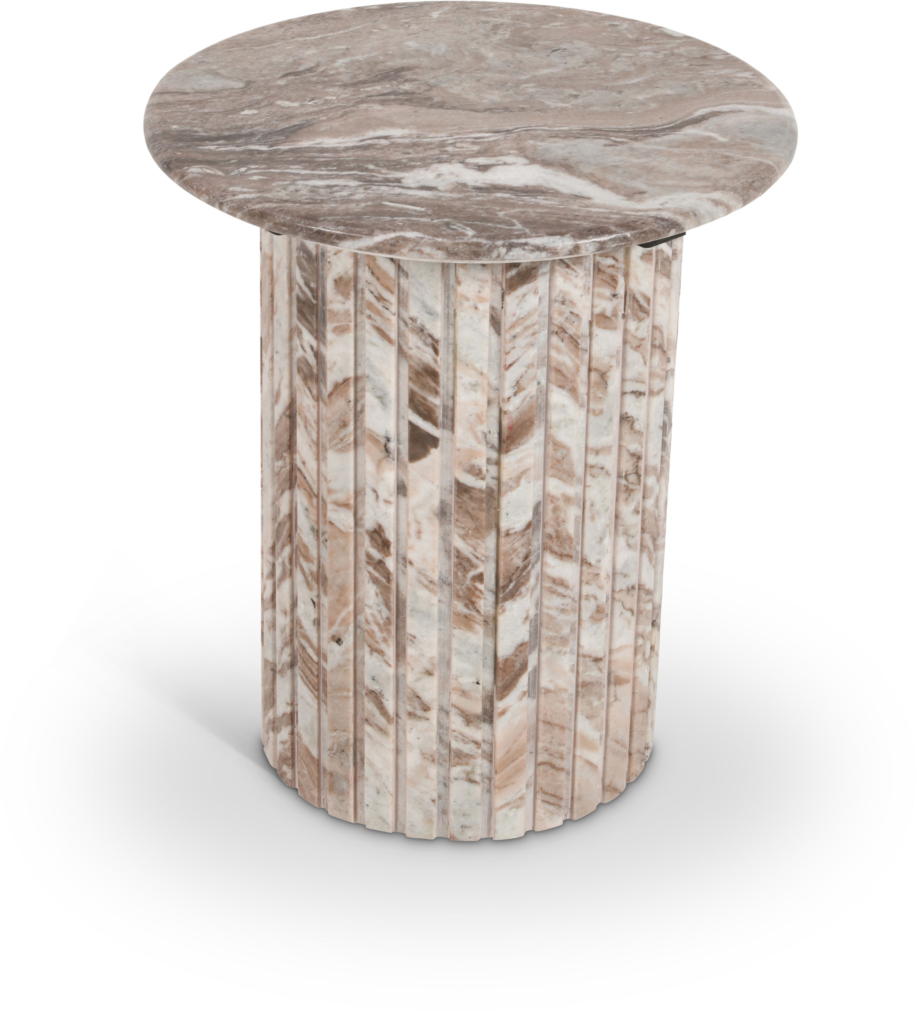 Genoa - Marble End Table - Brown