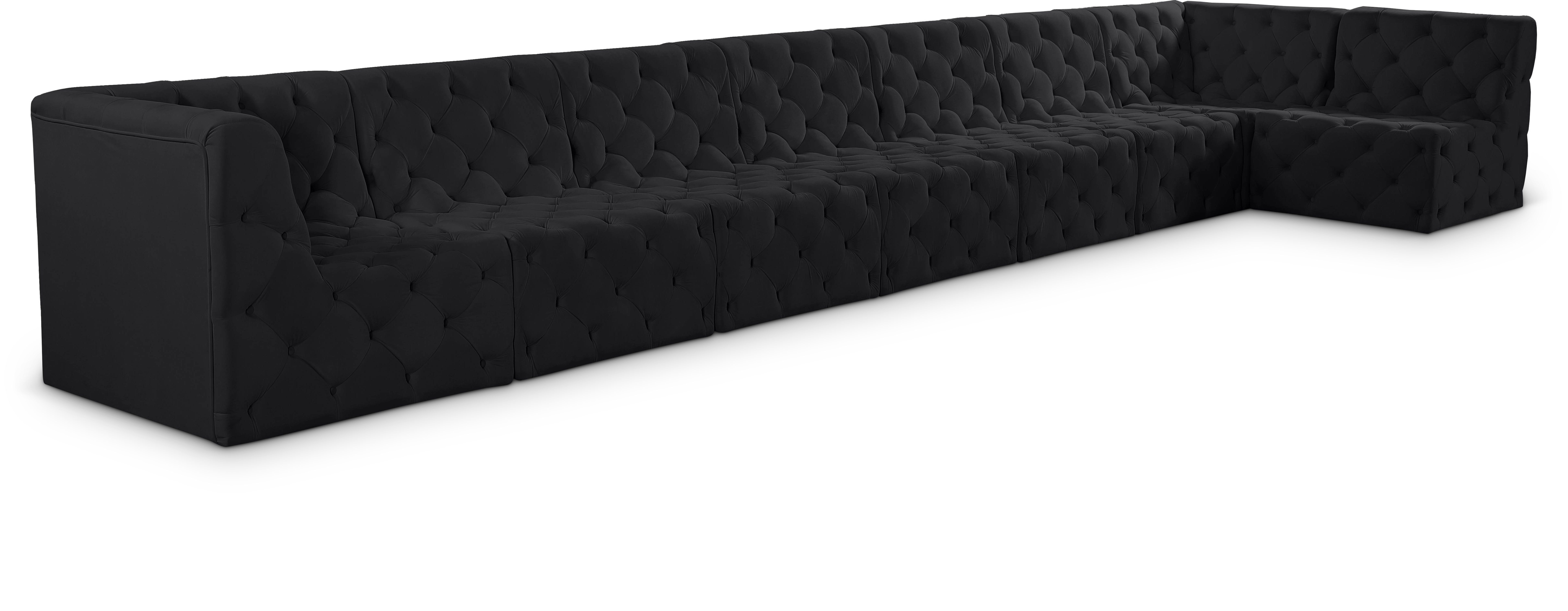 Tuft - 8 Piece Modular Sectional - Black