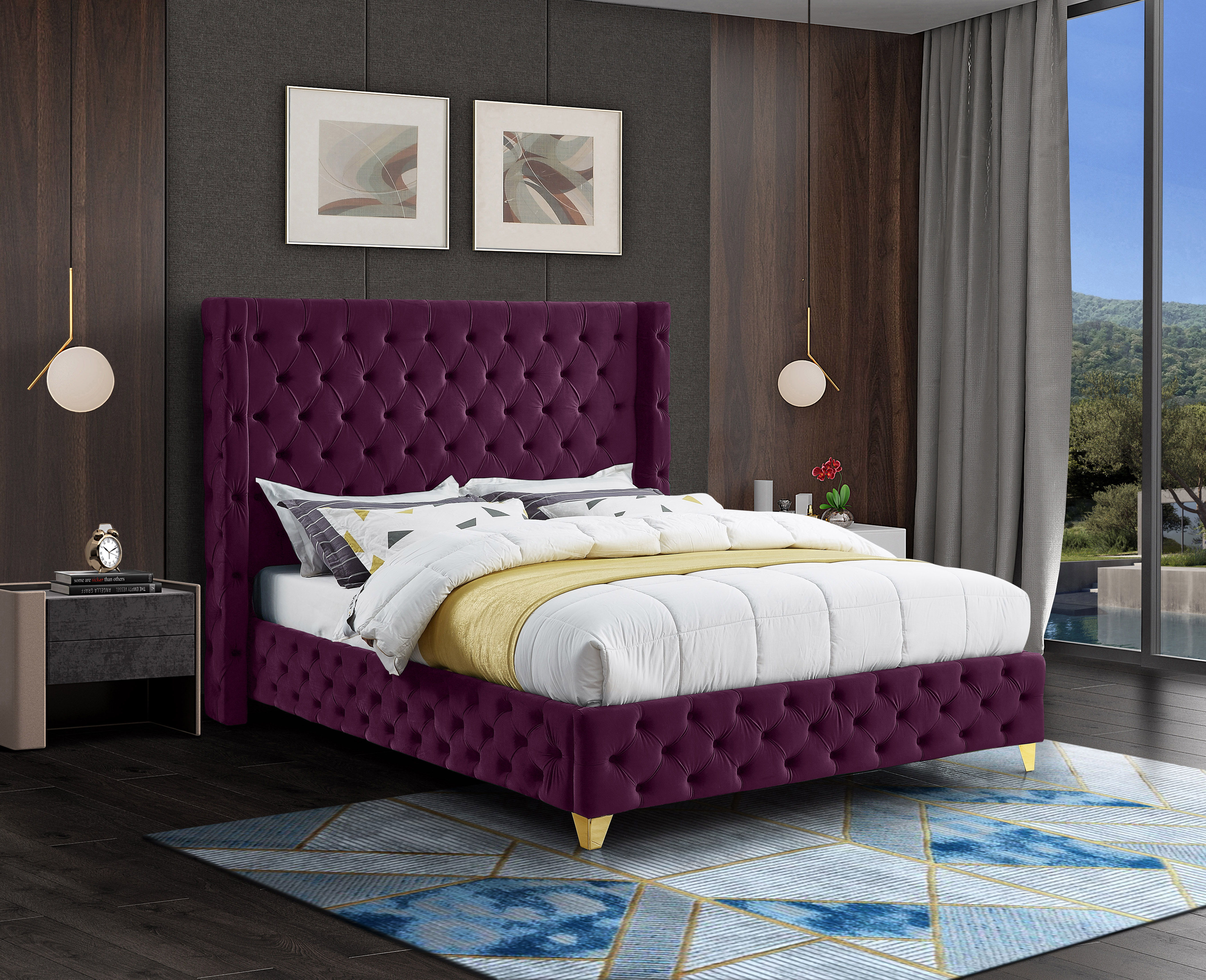 Savan - King Bed - Purple