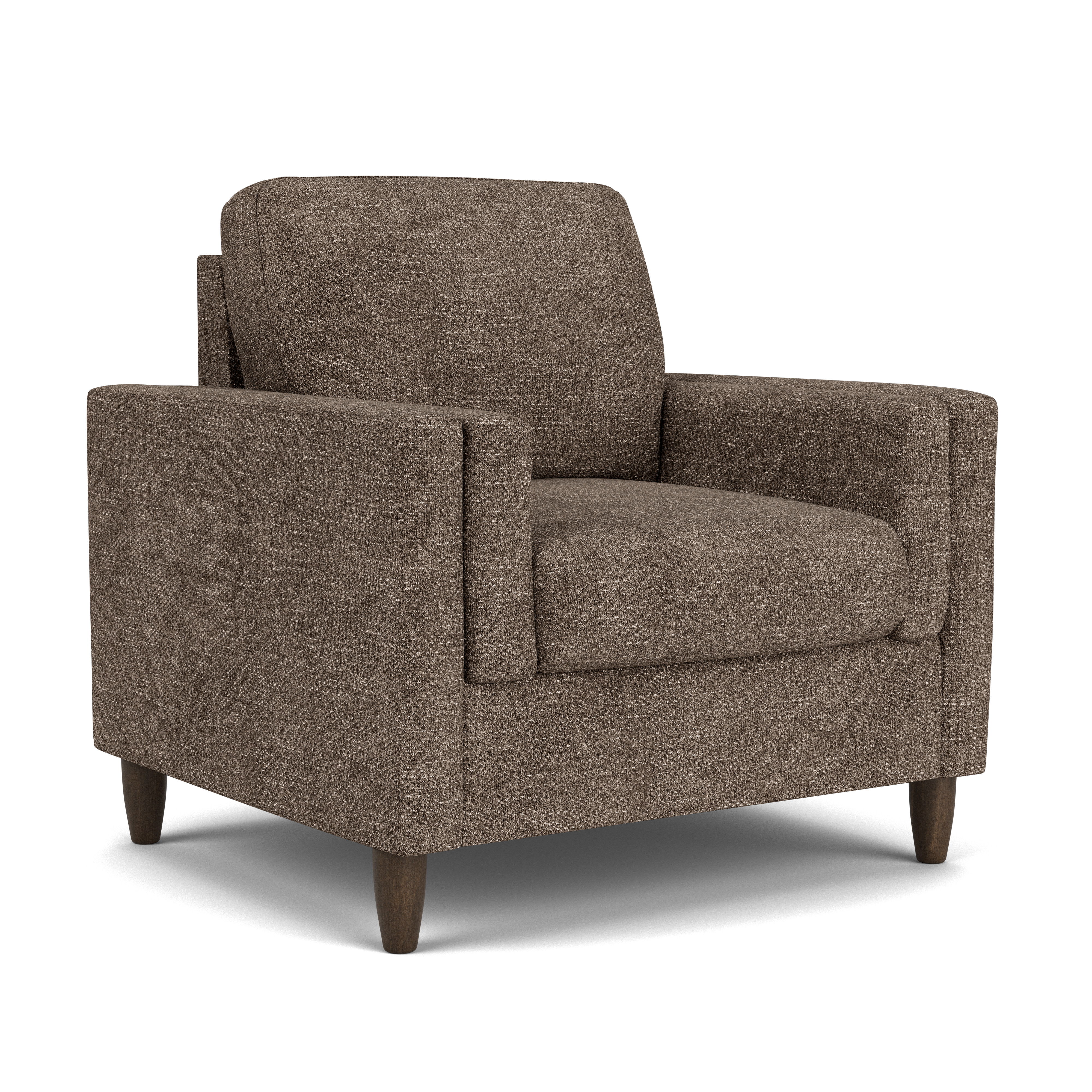 Thomas - Fabric Chair, dark brown