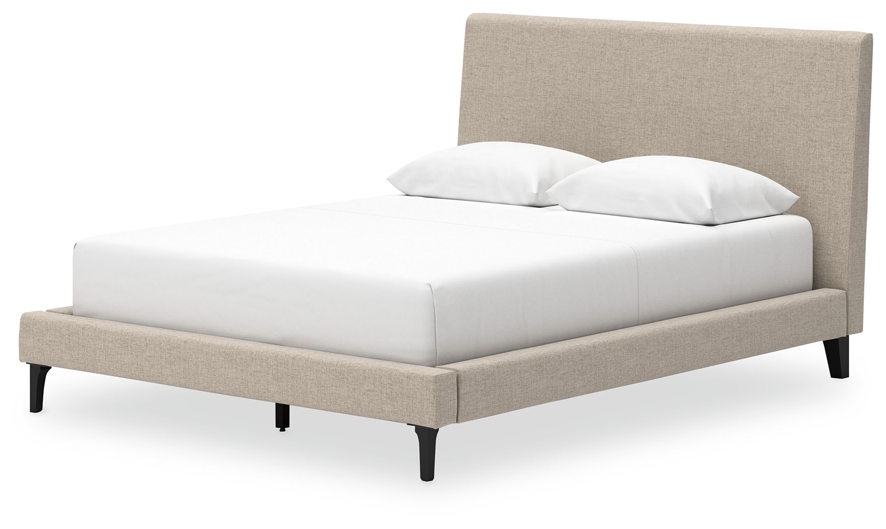 Ashley Furniture Cielden - 3 Pc. - Dresser, Mirror, Queen Upholstered Bed With Roll Slats - Soft Gray / Beige - Image 9