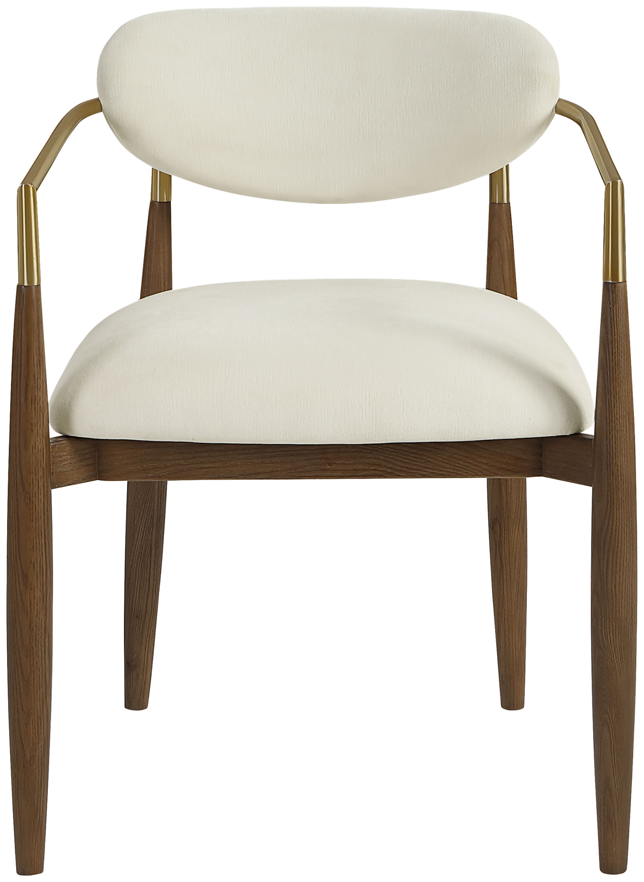 Riccio - Performance Fabric Upholstered Dining Arm Chair (Set of 2) - Cream