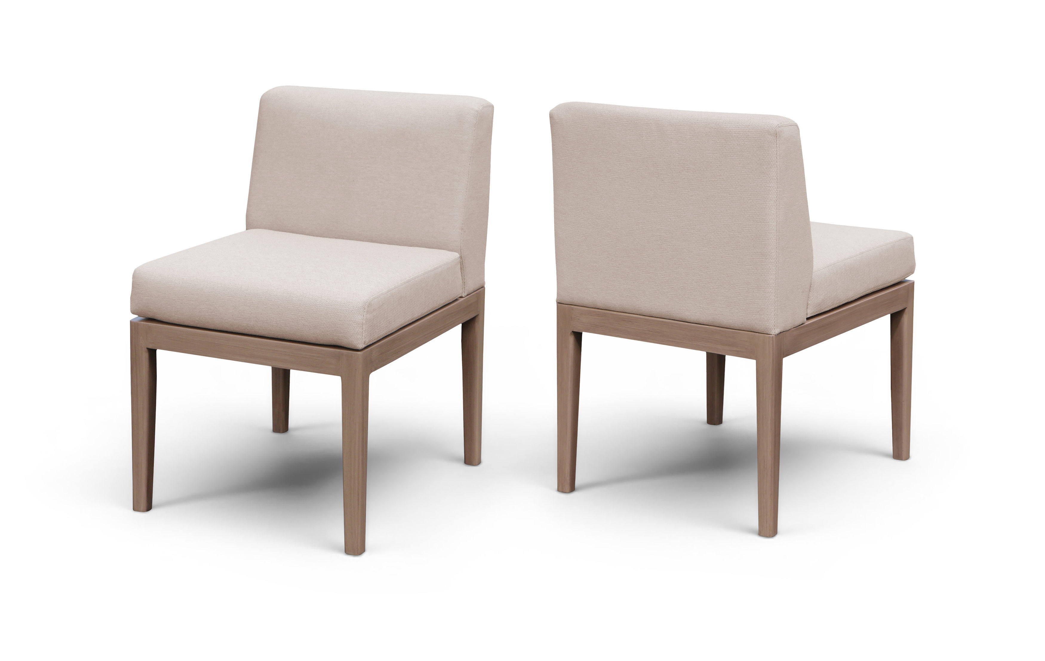 Solace - Olefin Performance Fabric Outdoor Patio Dining Side Chair - Beige