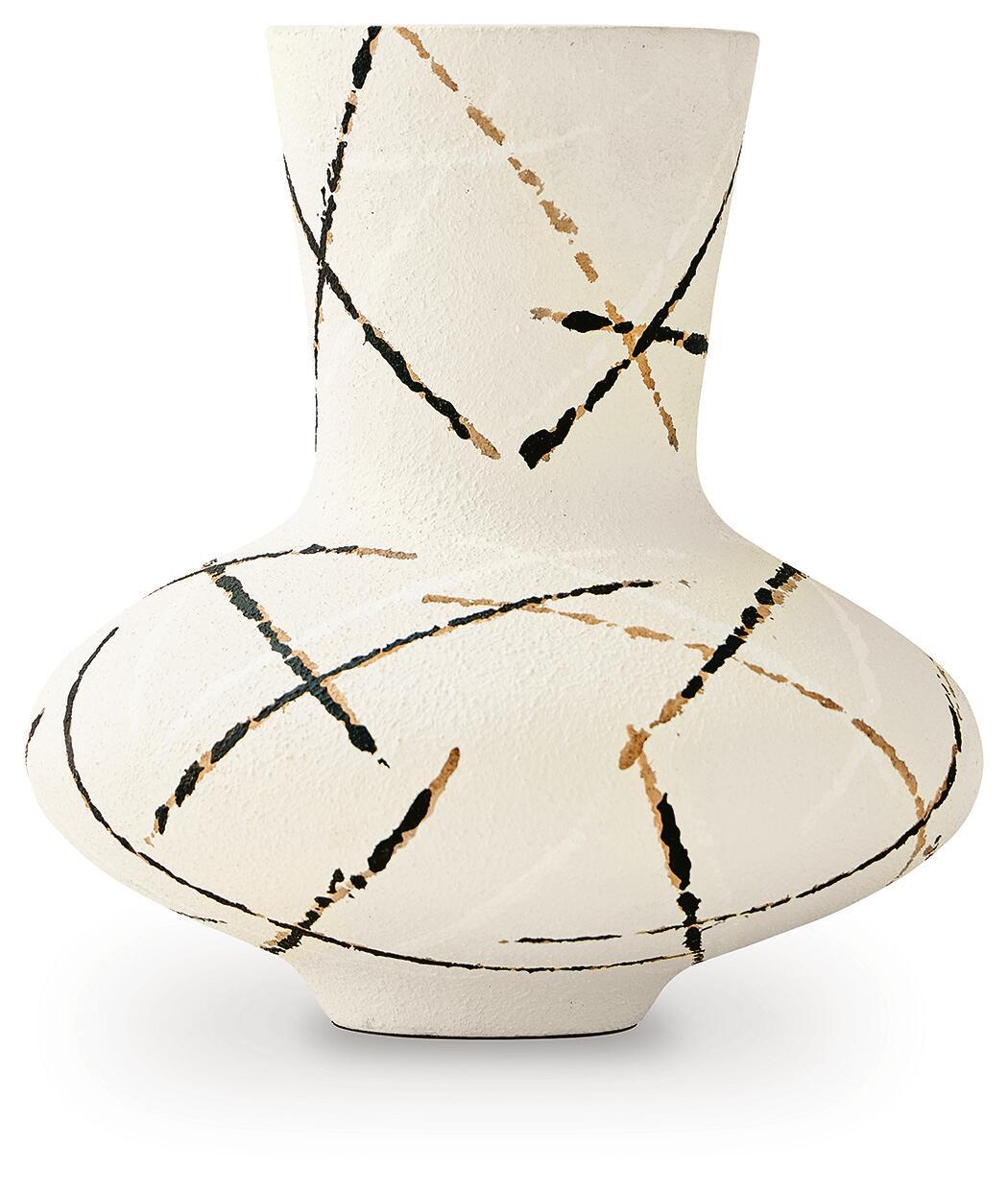 Brockford – Vase – Cream / Black / Brown