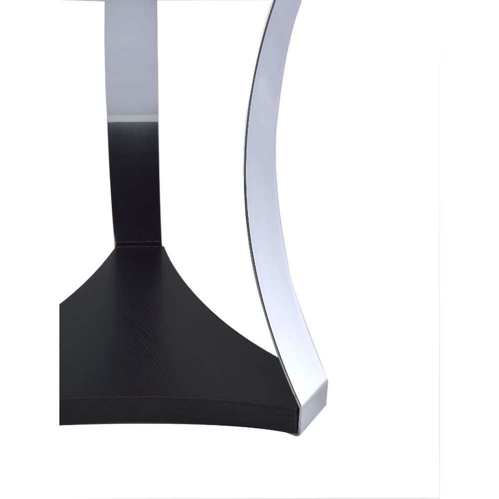 Geiger - End Table - Black Glass & Chrome, black, view 2