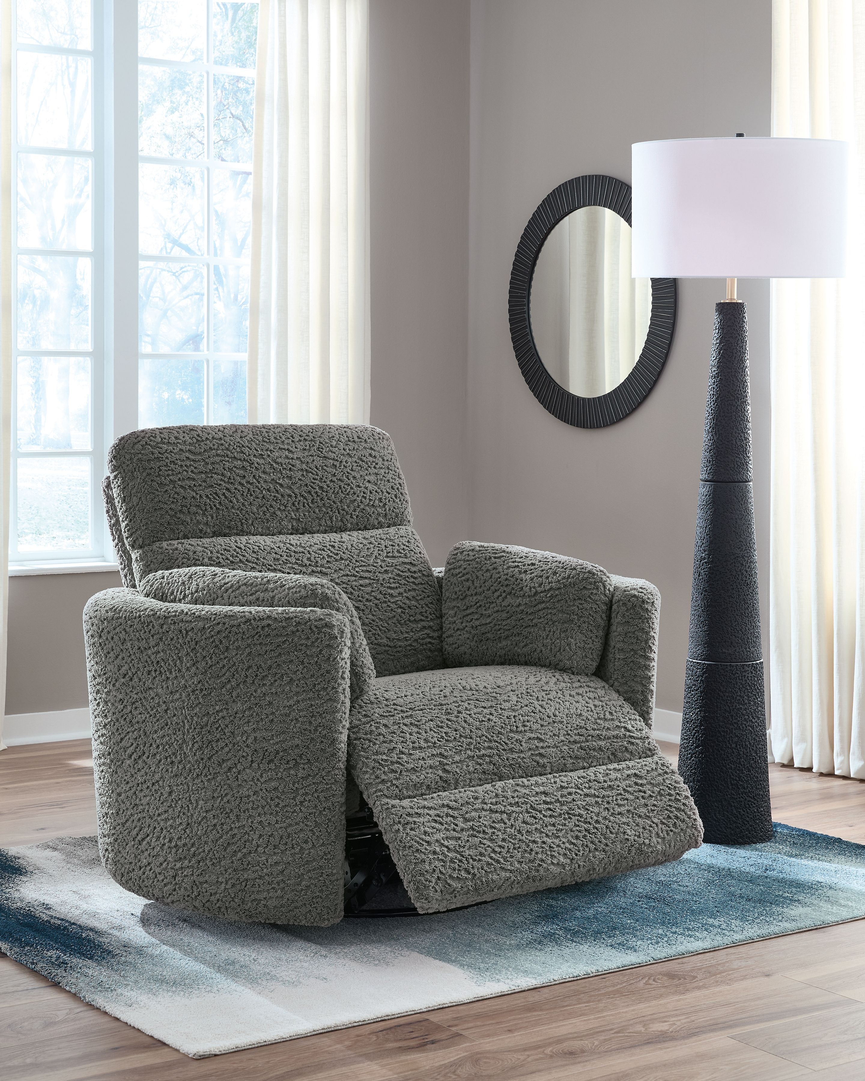 Ashley Furniture Gosaldo - Swivel Glider Power Recliner - Lead - Image 6
