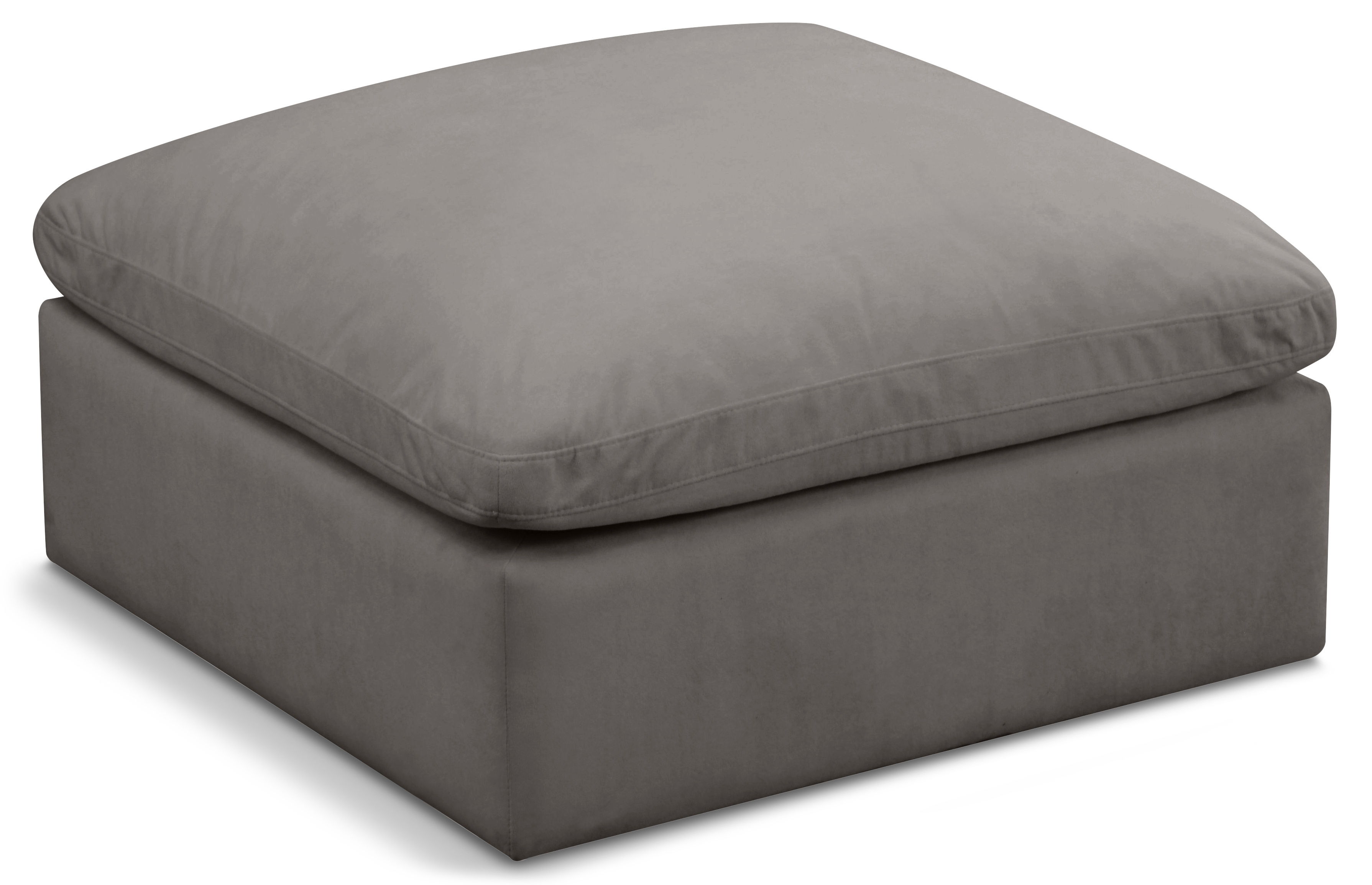 Plush - Ottoman - Gray
