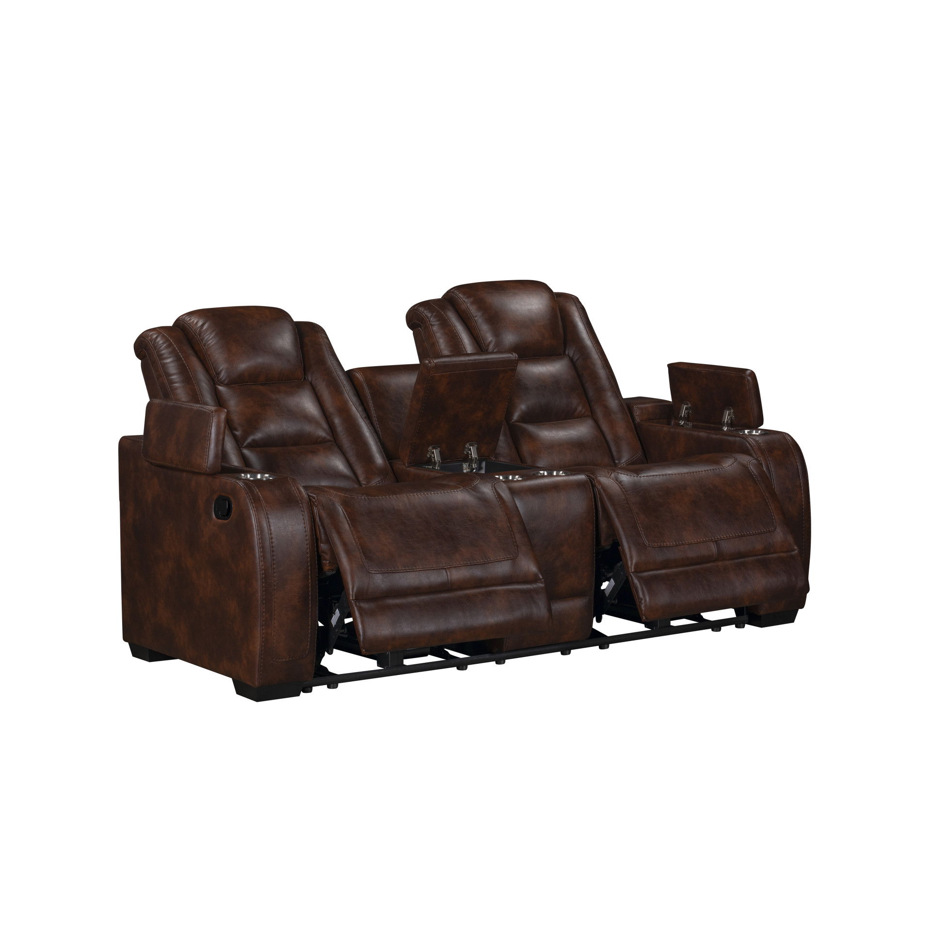 Chester - Reclining Console Loveseat - Brown