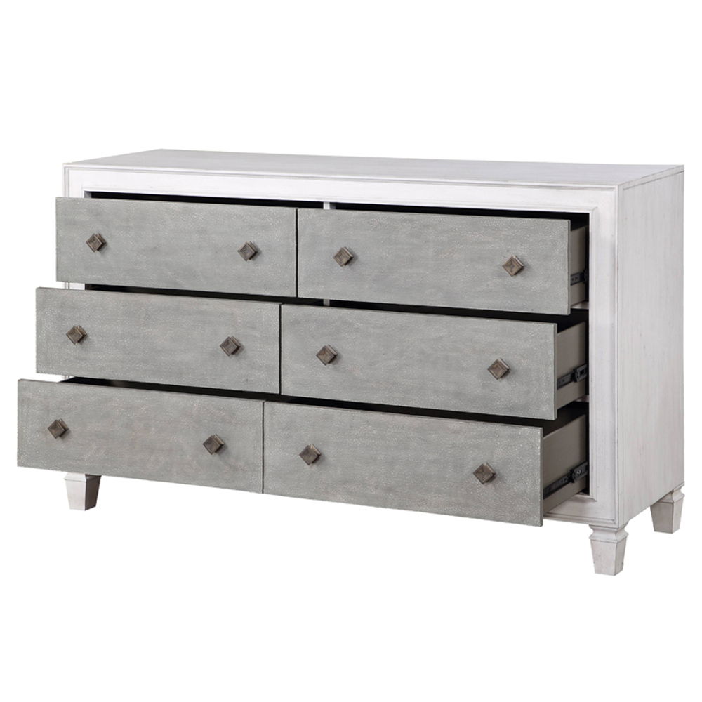 Katia - Dresser - Rustic Gray & Weathered White, white, view 3
