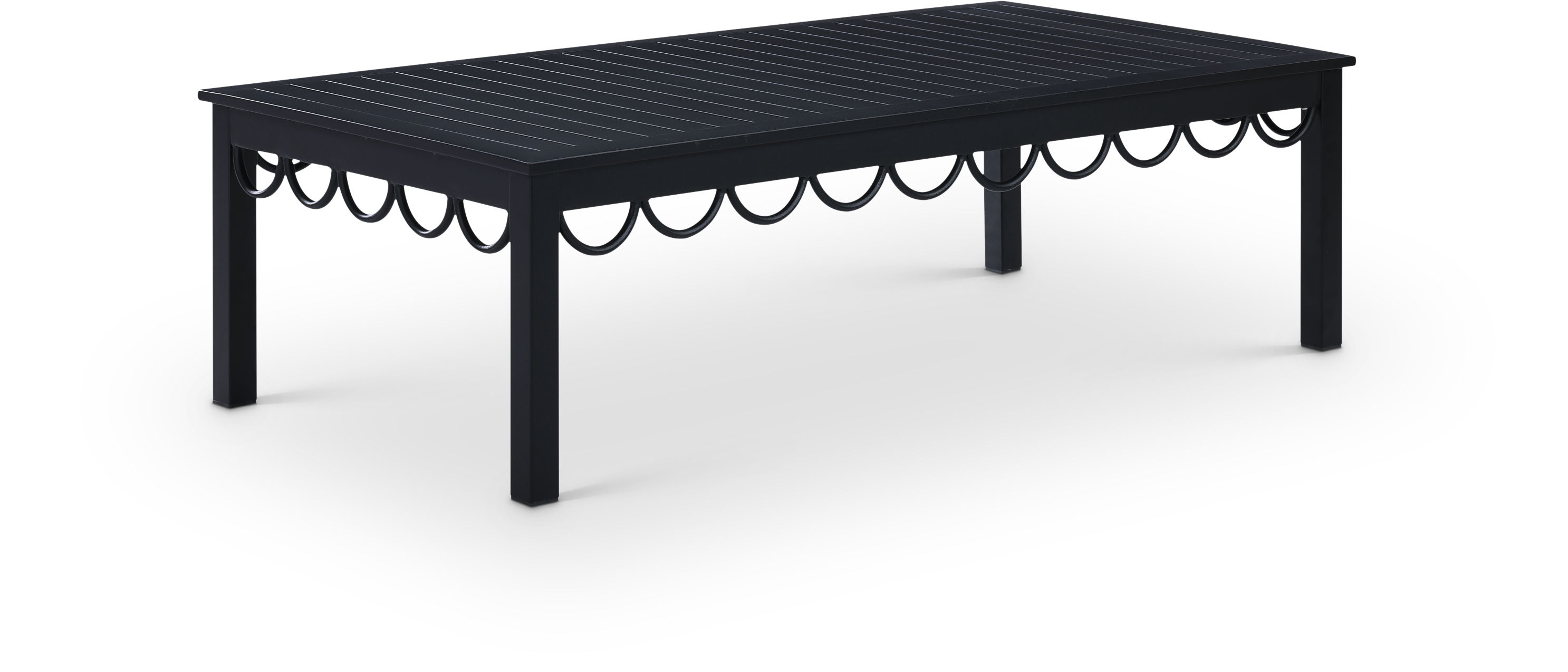 Portofino - Aluminum Outdoor Patio Coffee Table - Black