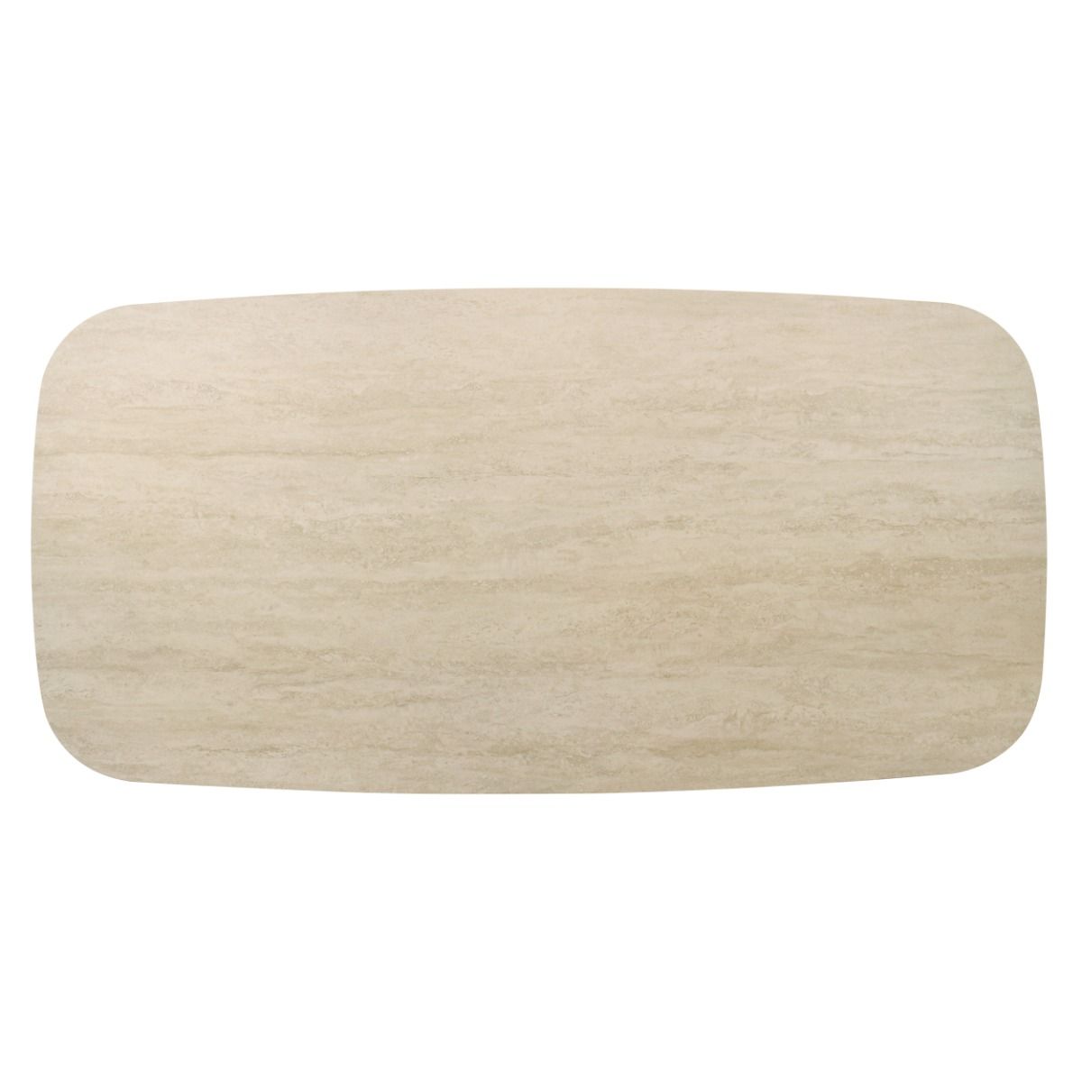 Lark - Dining Table - Travertine / Black, white, view 5