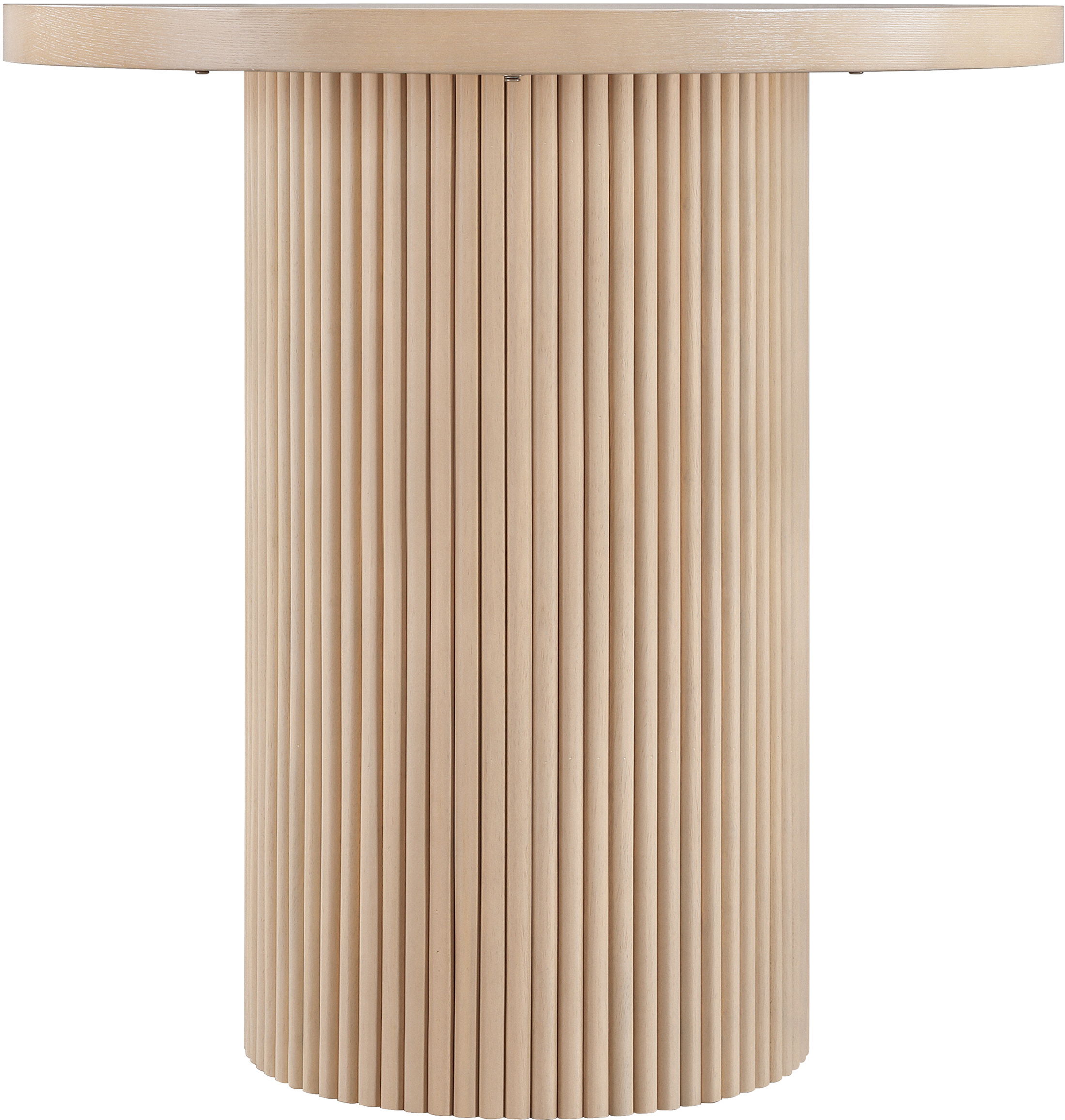 Belinda - Oak Veneer And Solid Wood Round Counter Height Table - Natural