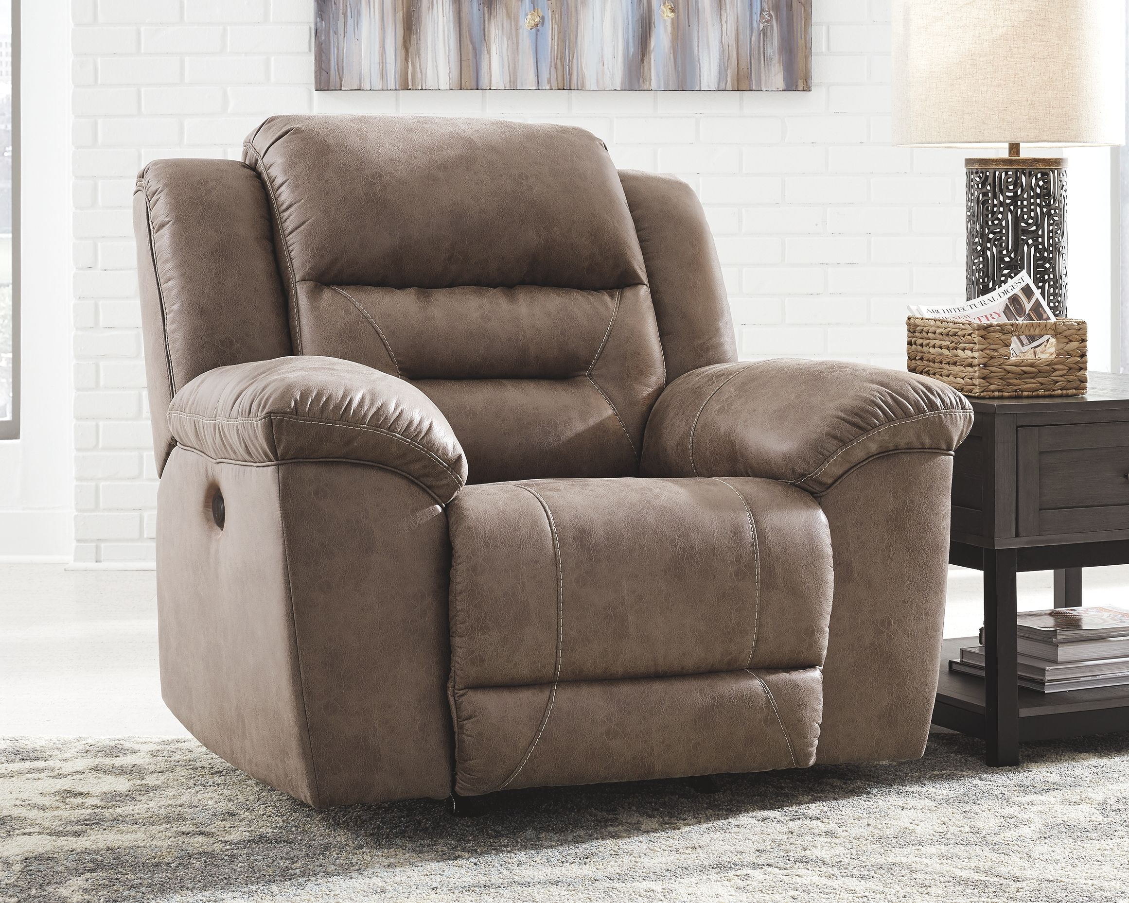 Ashley Stoneland Power Rocker Recliner