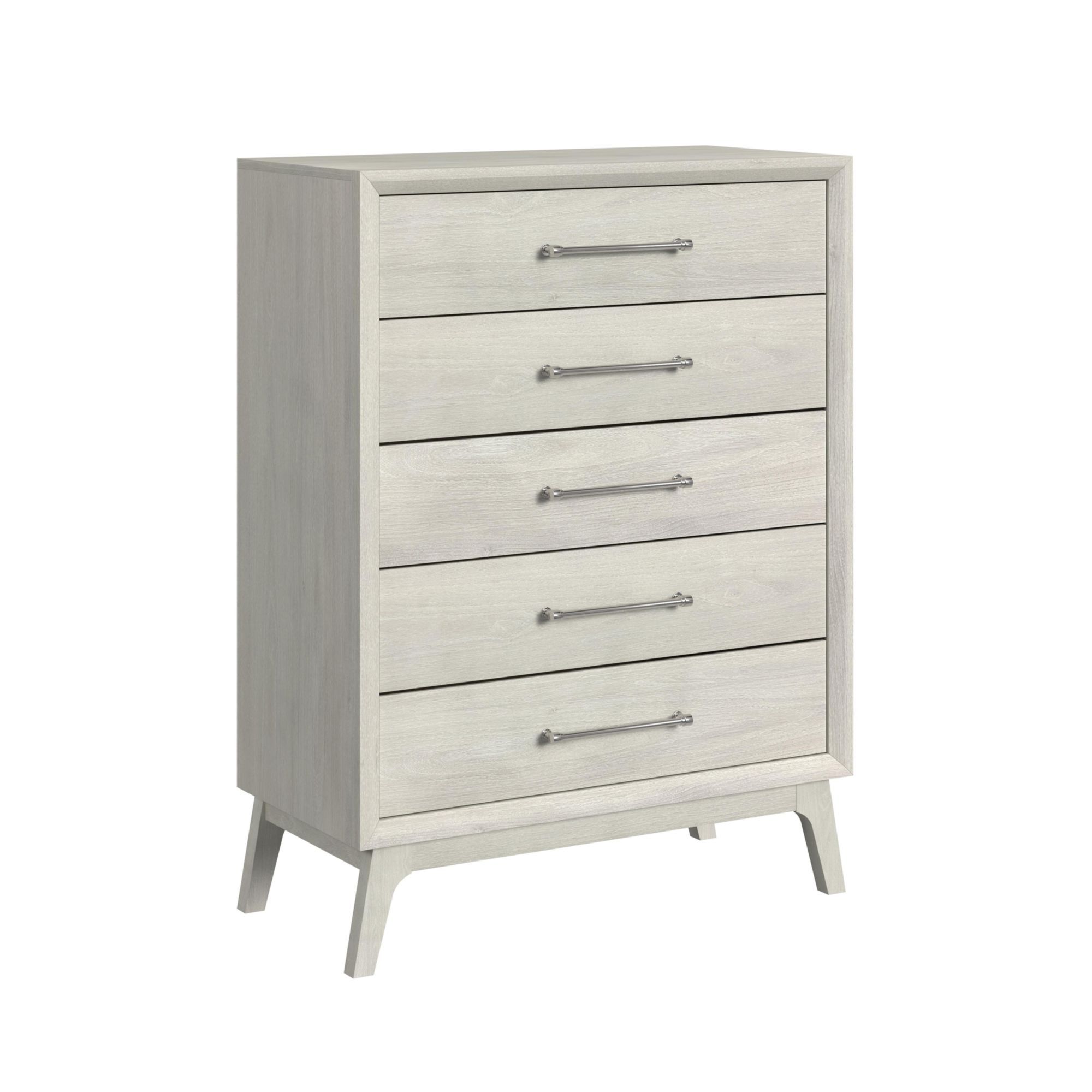Westland - Queen Upholstery 4 Piece Bedroom Set With 2 Nightstands & Chest - Almond