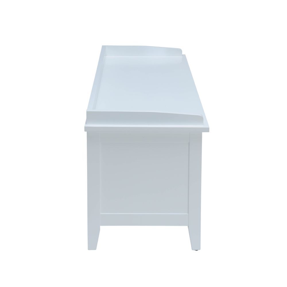 Flavius - Bench With Storage - Rattan & White, white, view 8
