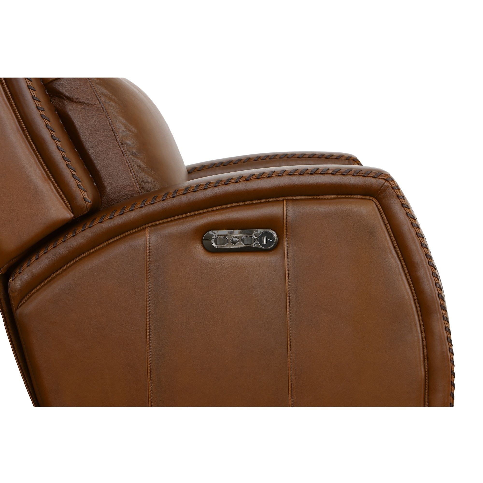 Mustang - Power Gliding Recliner With Power Headrest - Rust, light brown, view 5