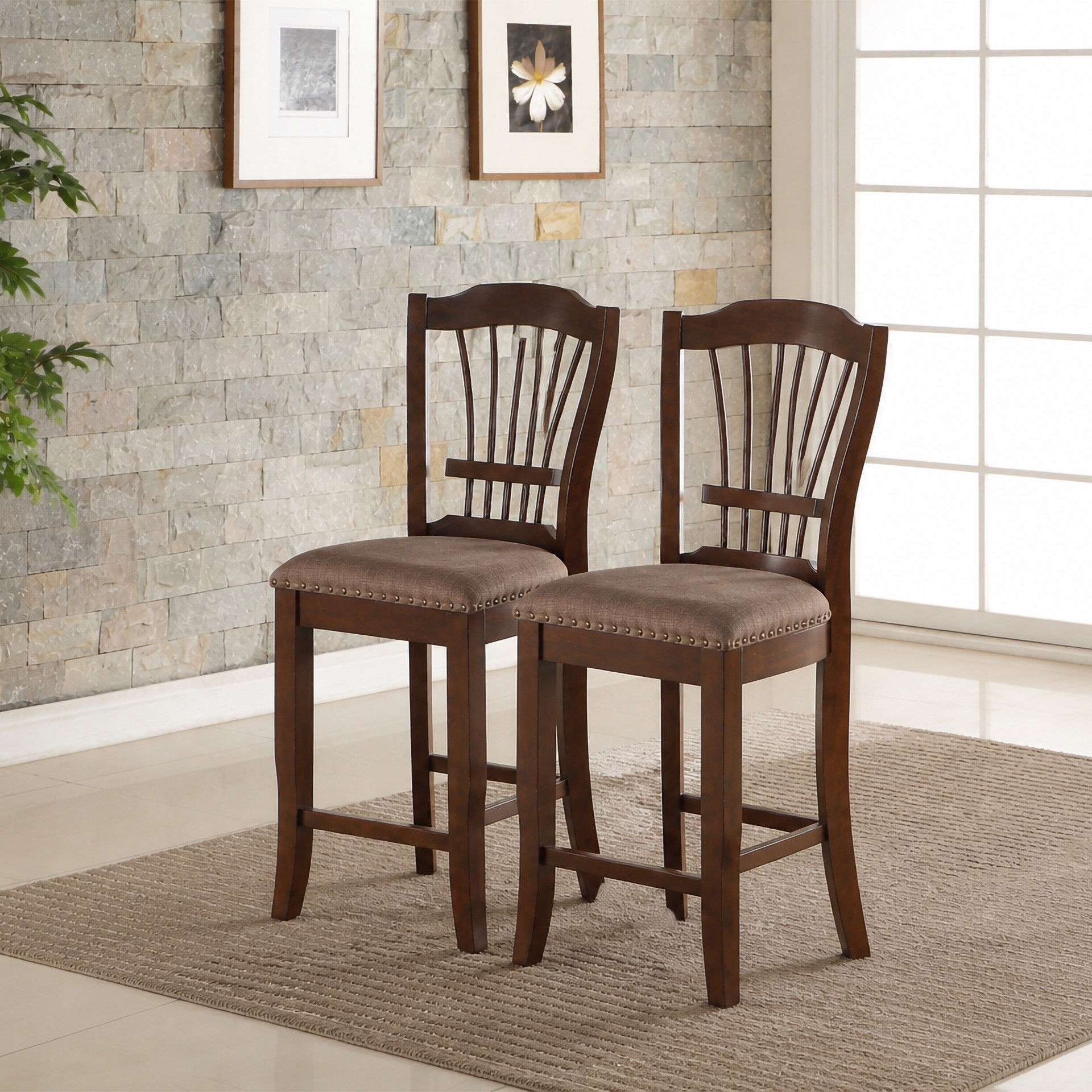 Bixby - Counter Chair (Set of 2) - Espresso, dark brown, view 7