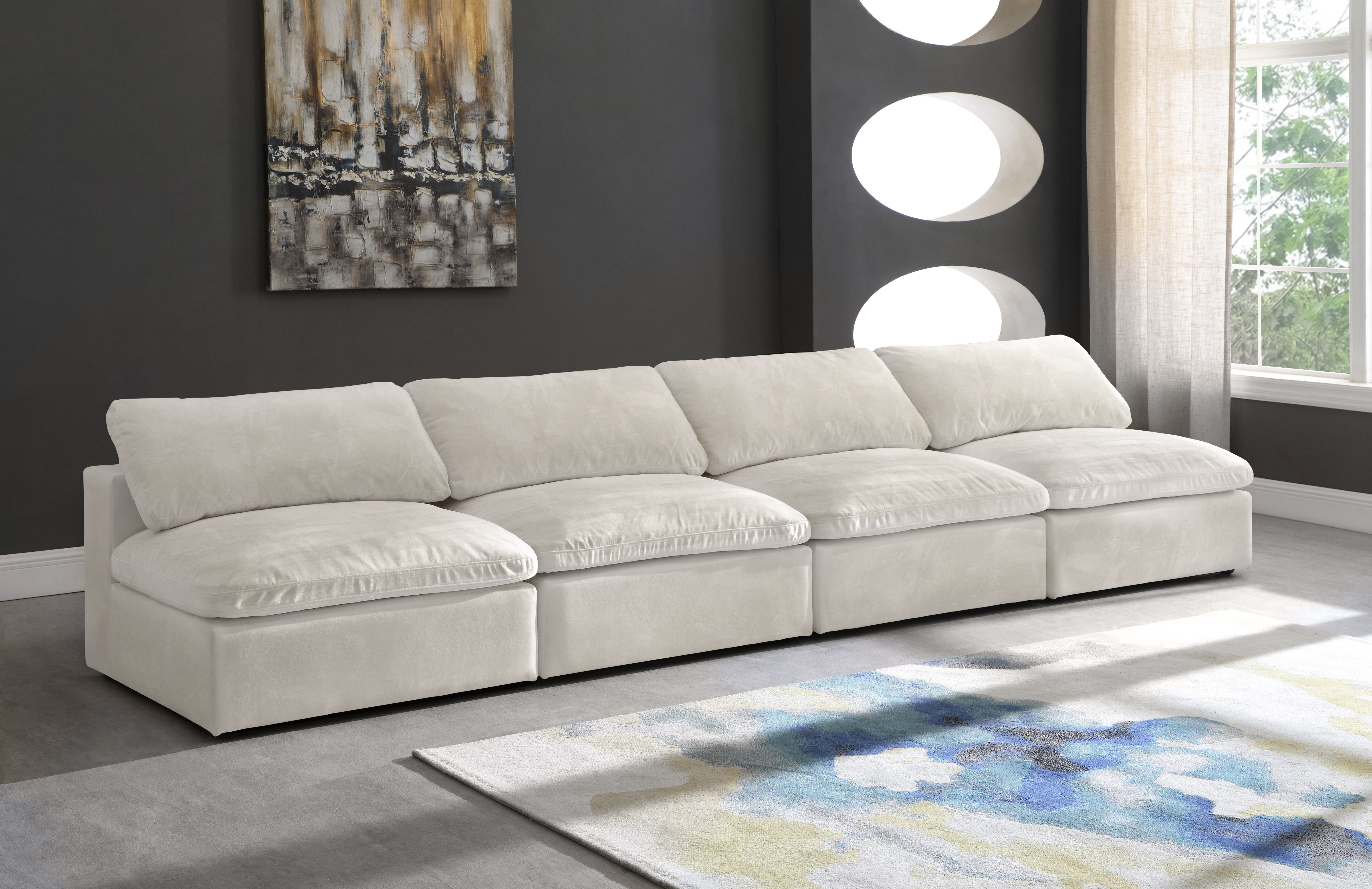 Cozy - Modular 4 Piece Armless Sofa - Beige
