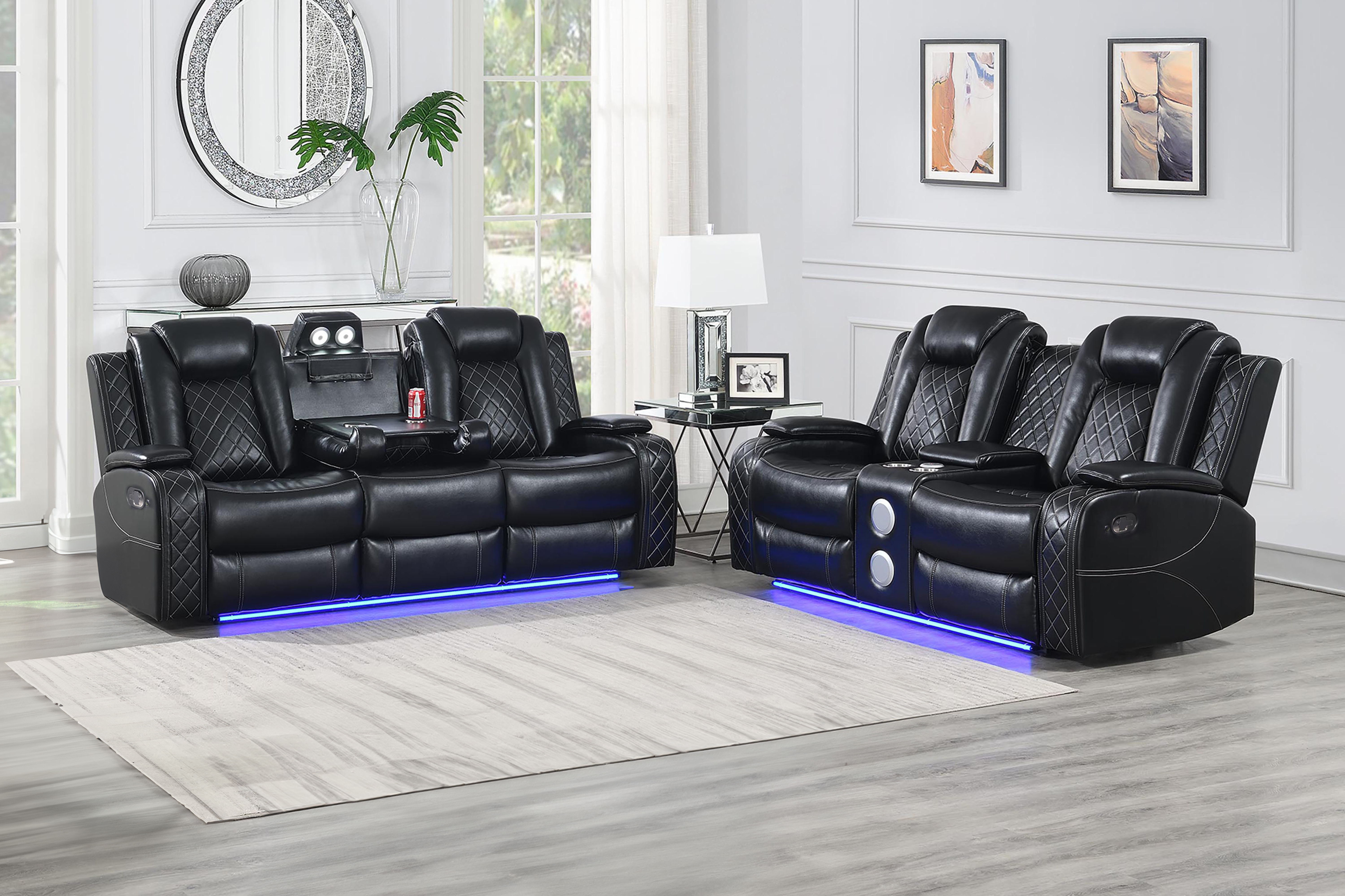 Orion II - Manual 2 Piece Sofa & Loveseat - Black