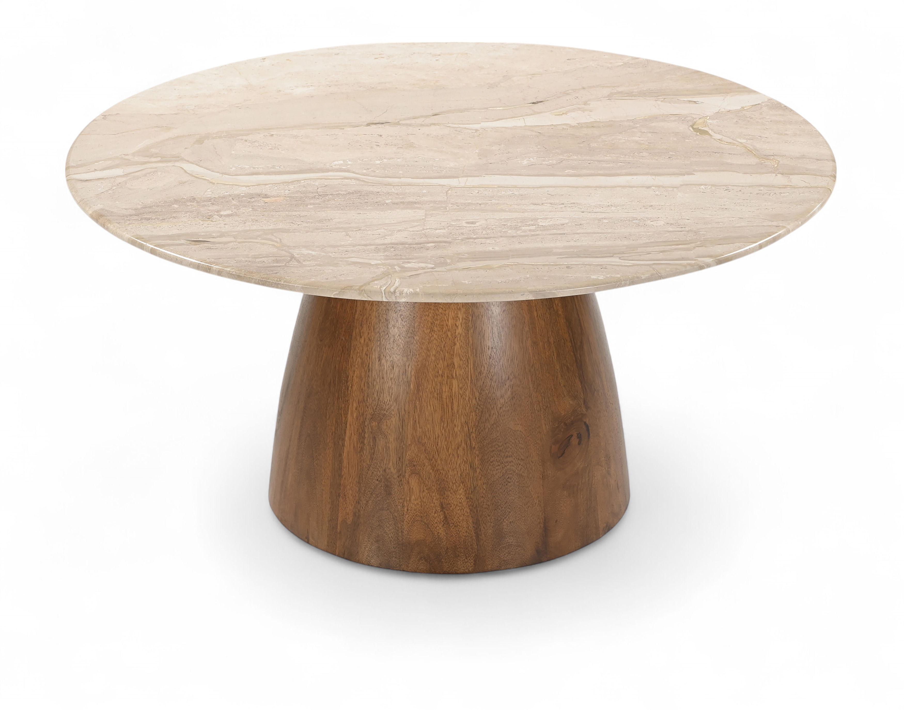 Liona - Marble And Mango Wood Coffee Table - Beige