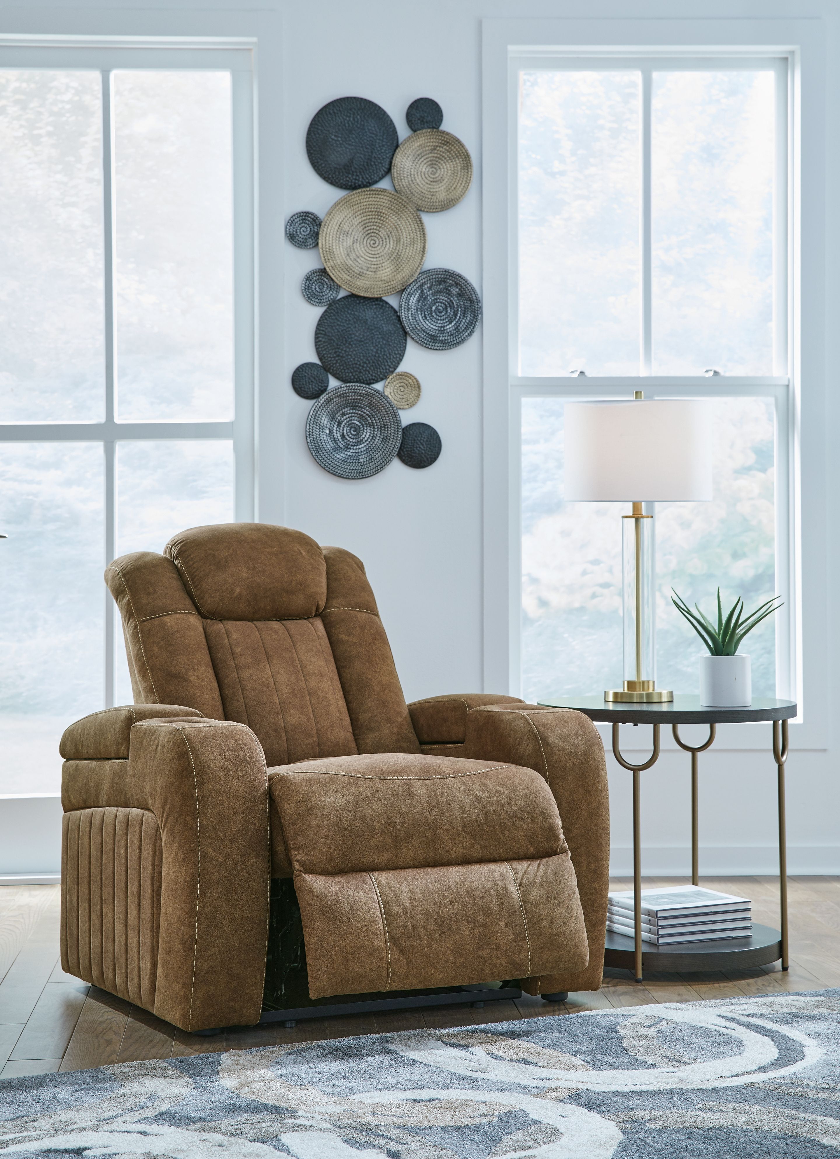 Ashley Furniture Wolfridge - Power Recliner/Adj Headrest - Brindle - Image 6