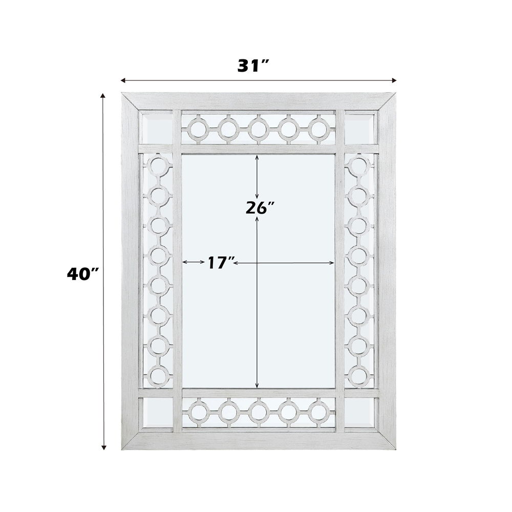 Varian - Mirror - Mirrored & Antique Platinum, silver, view 3