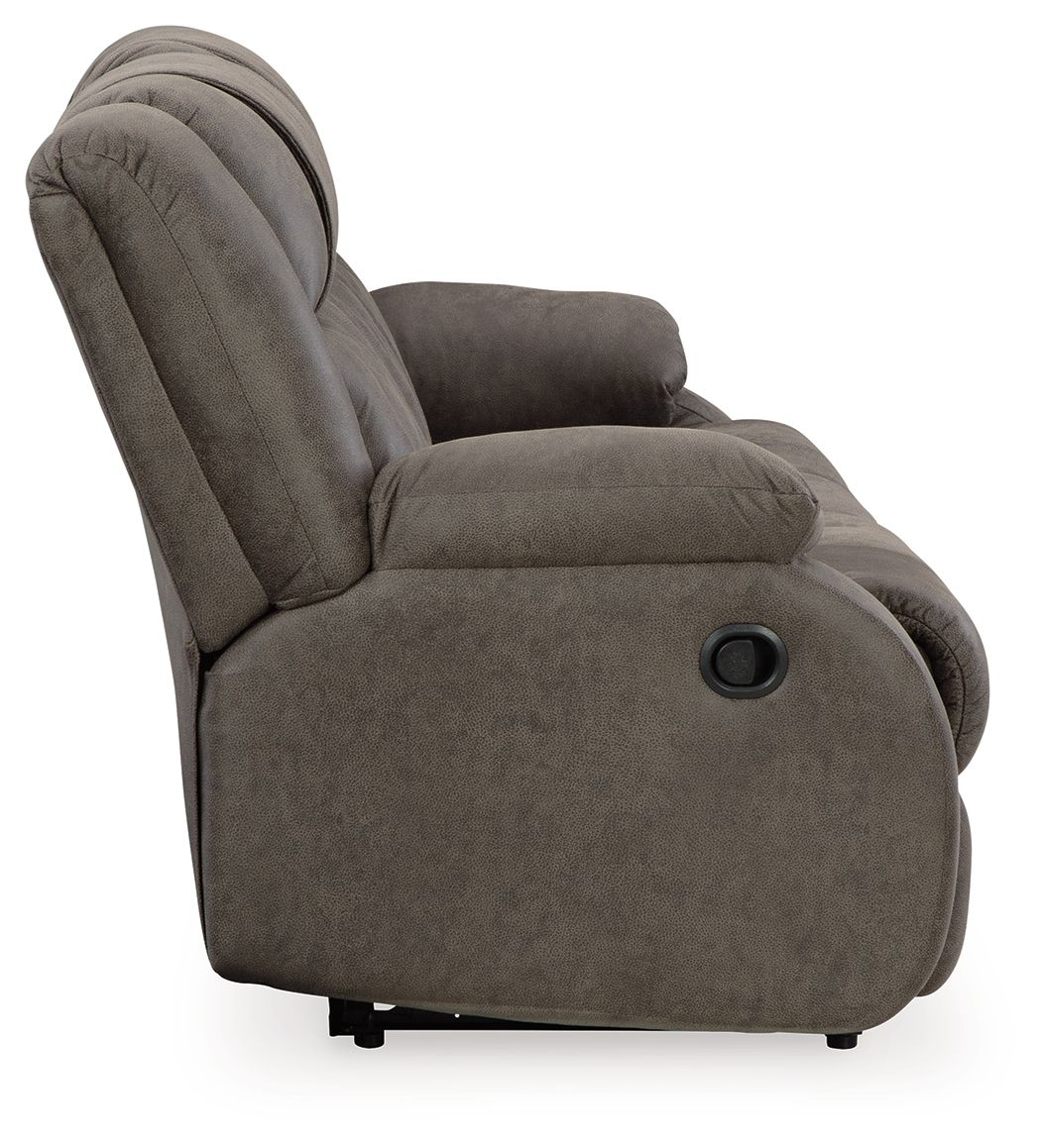 Ashley Furniture First Base - 2 Pc. - Reclining Sofa, Reclining Loveseat - Gunmetal - Image 11