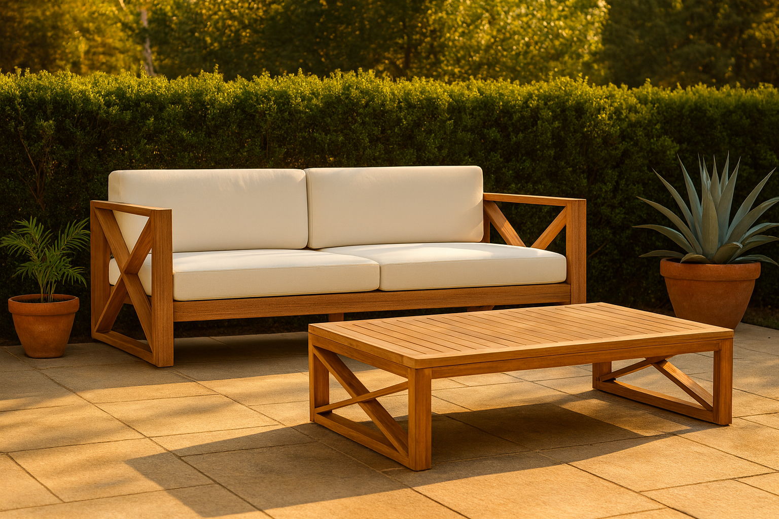 Anguilla - Water Resistant Outdoor Sofa - Off White