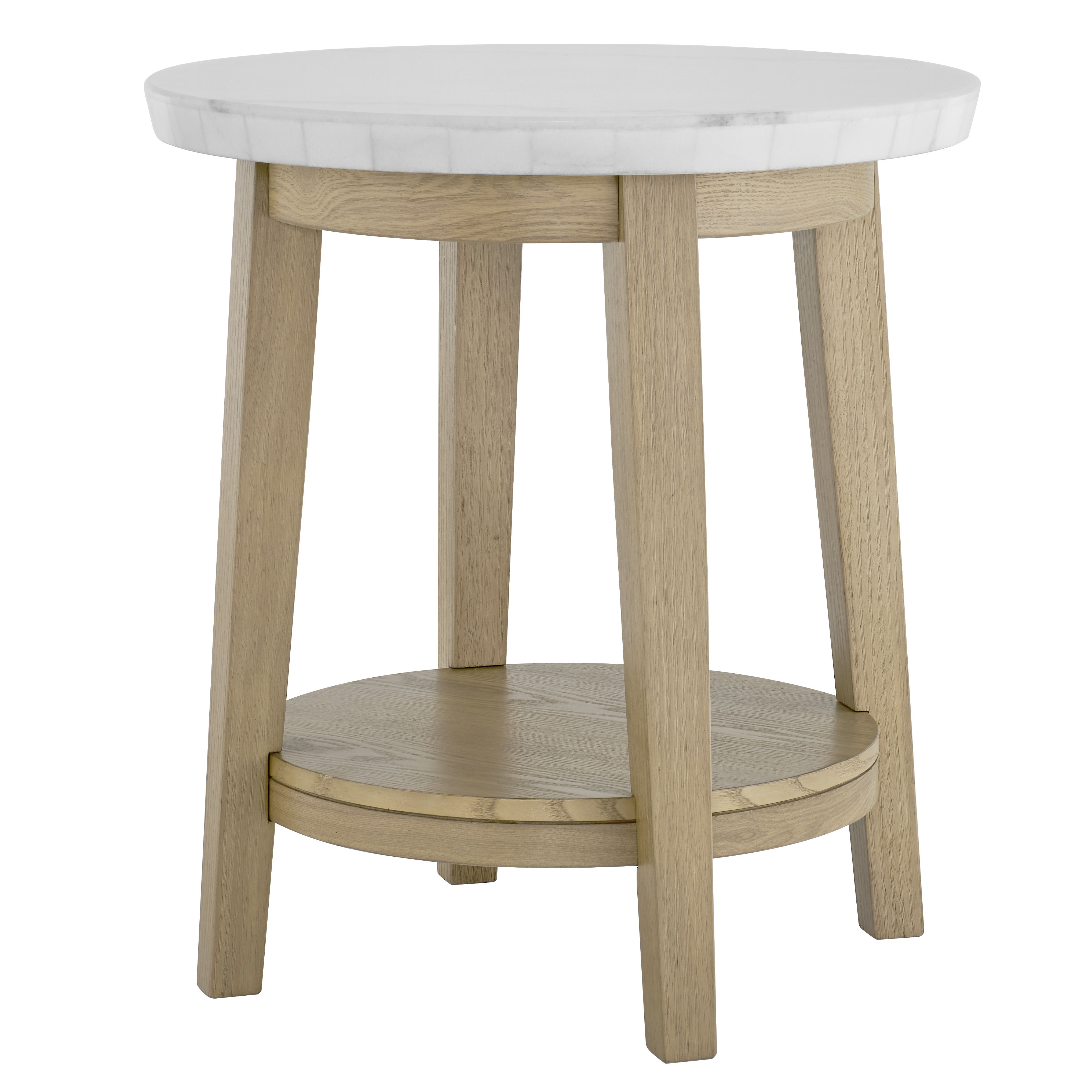 Vida - Marble Top End Table - White