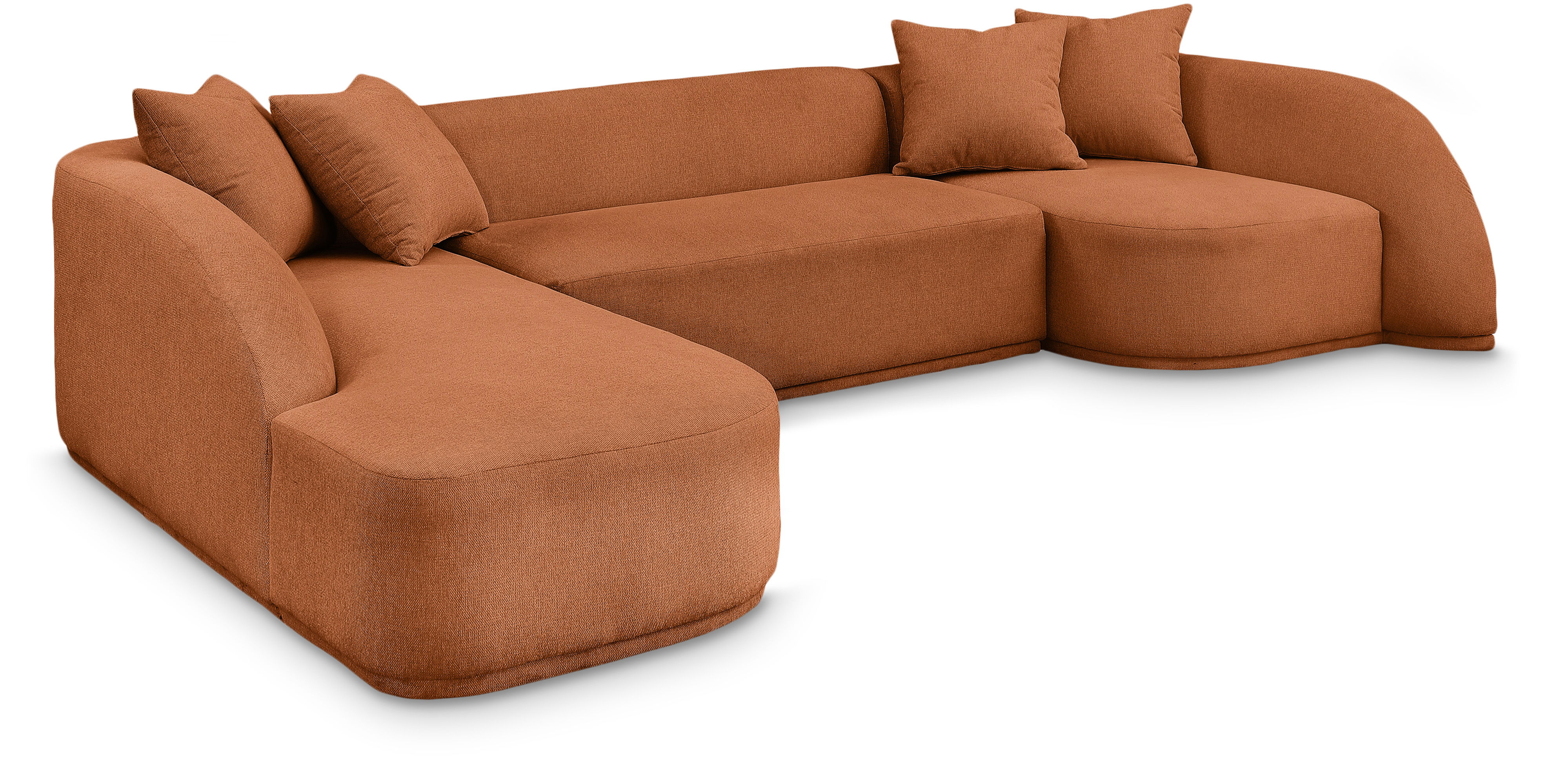 Rita - 3 Piece Sectional - Cognac