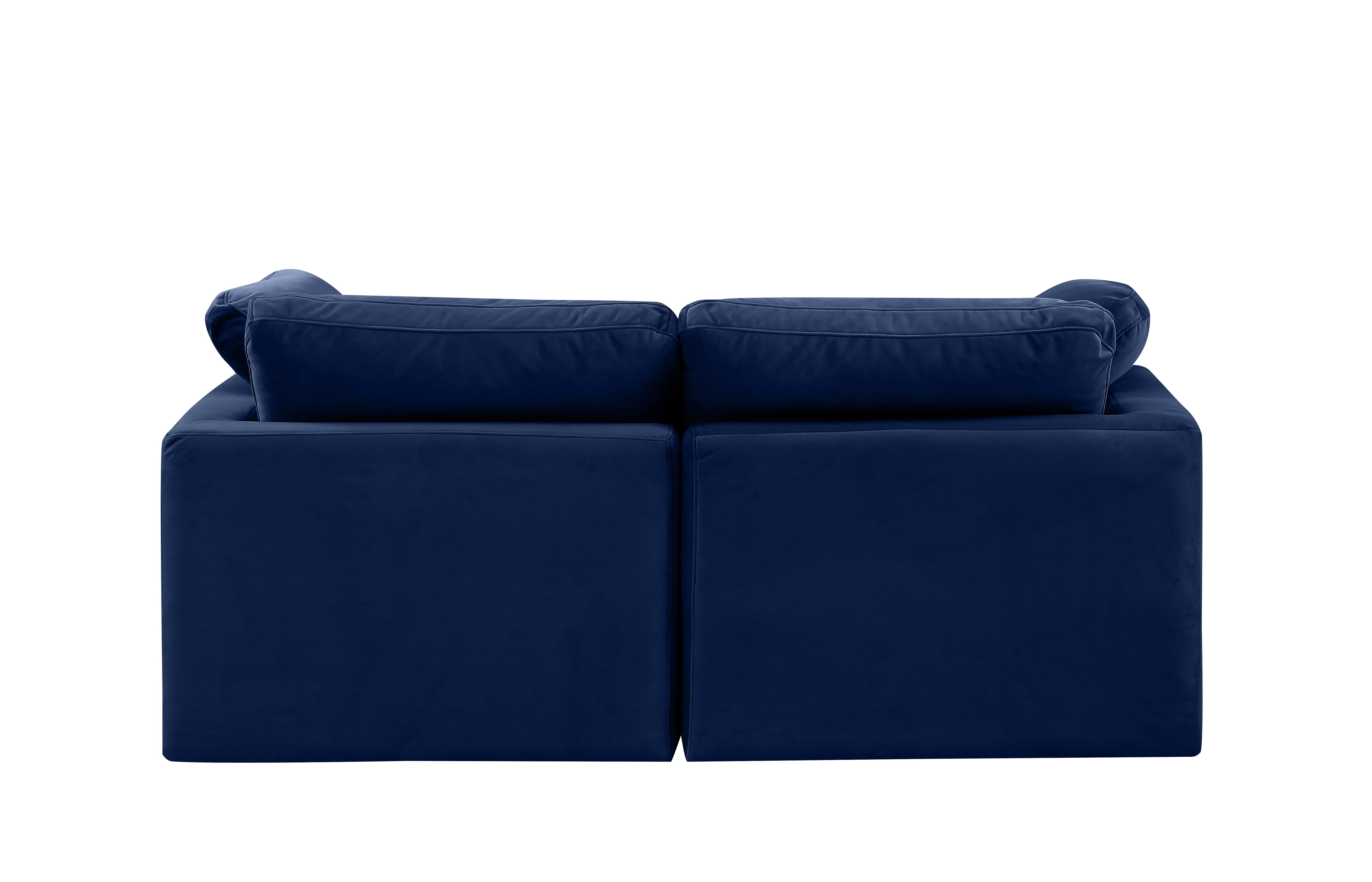 Indulge - Velvet 2 Piece Modular Sofa - Blue