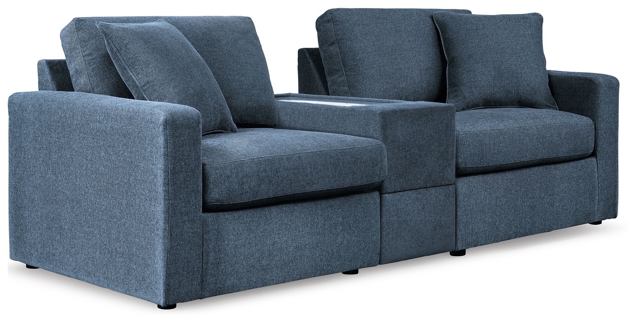 3 Pc · Sectional Sofa With Storage Console - Fabric