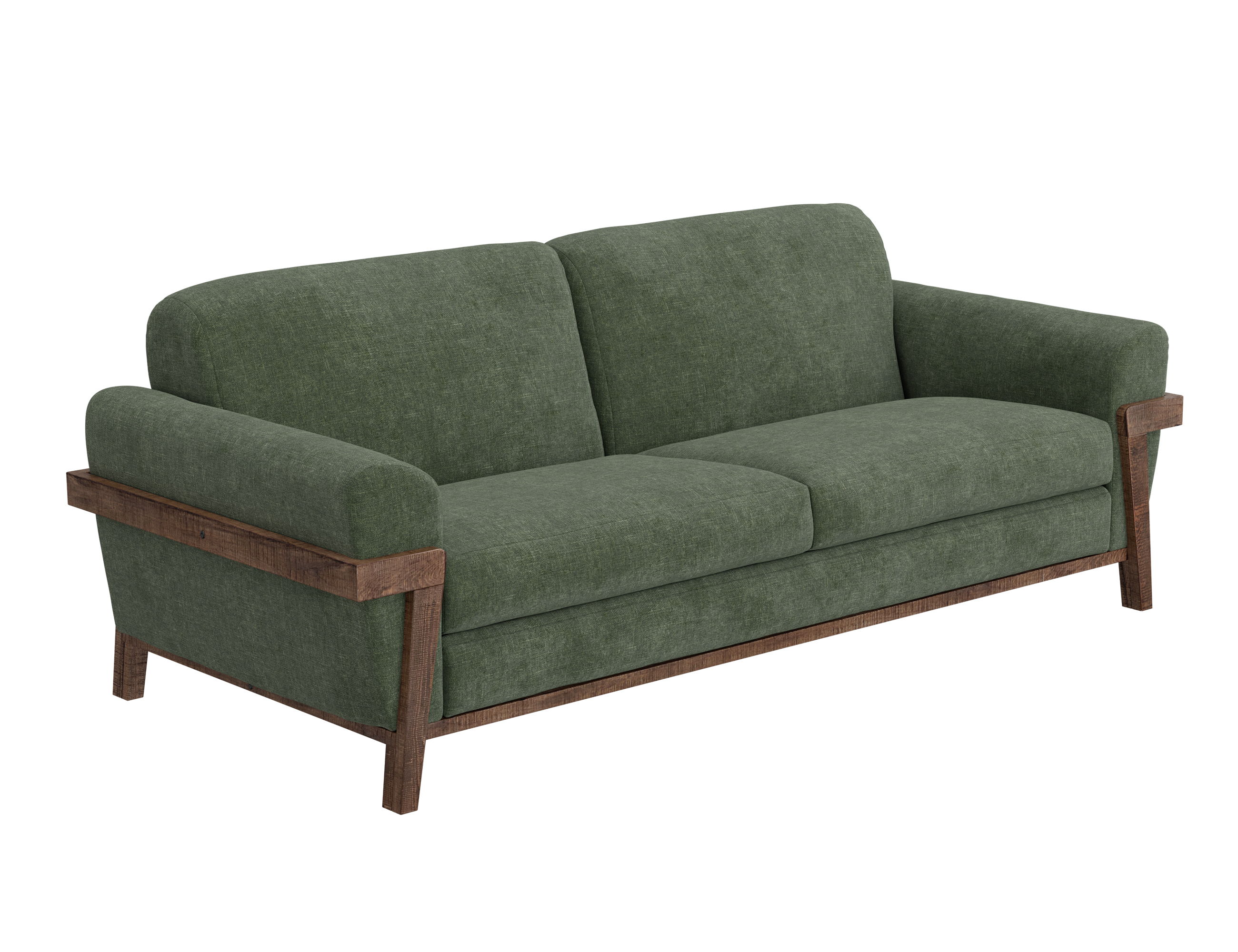 International Furniture Direct Loft Brown - Sofa - Olive Green