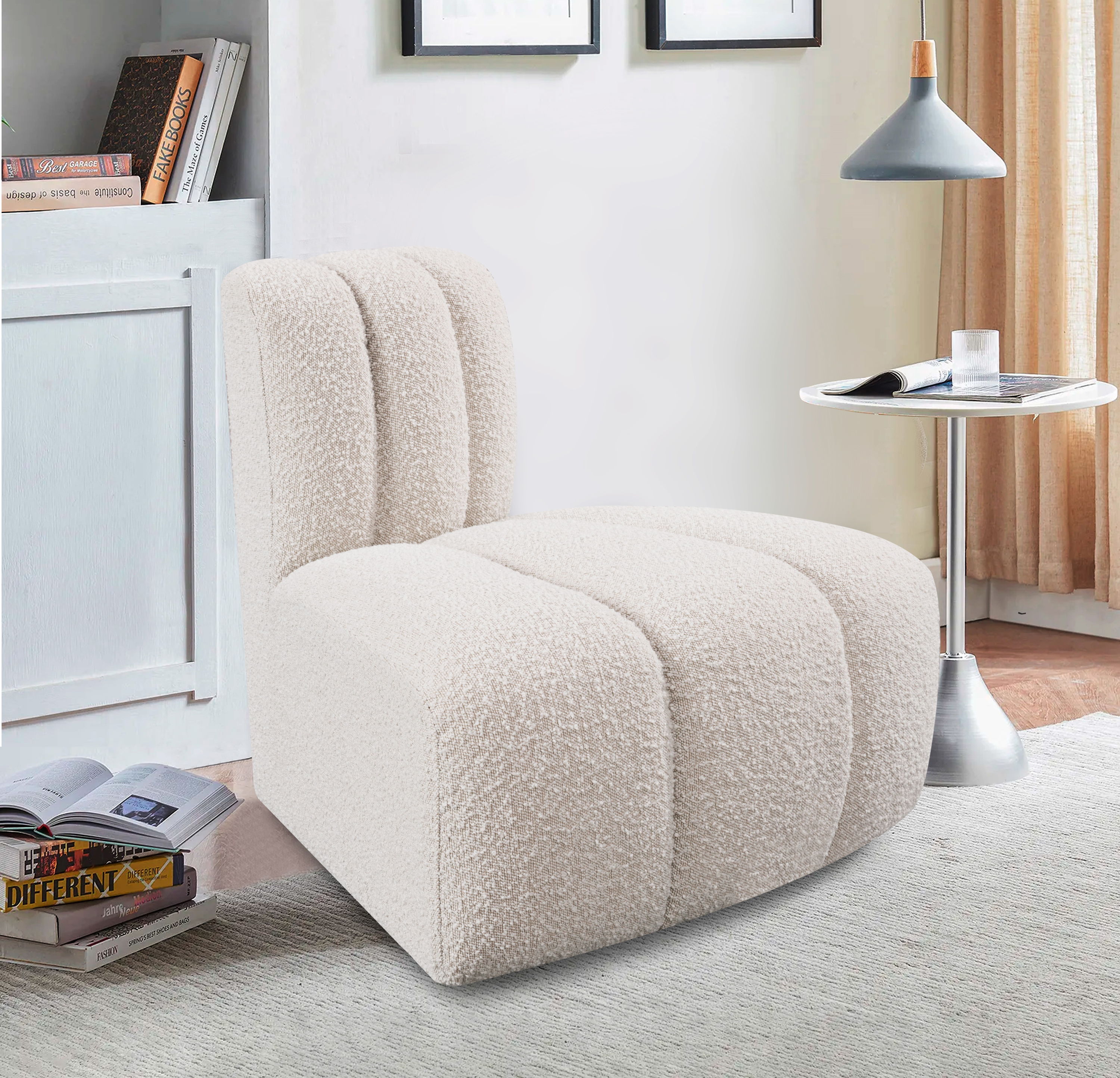 Arc - Boucle Fabric Reverse Corner - Cream