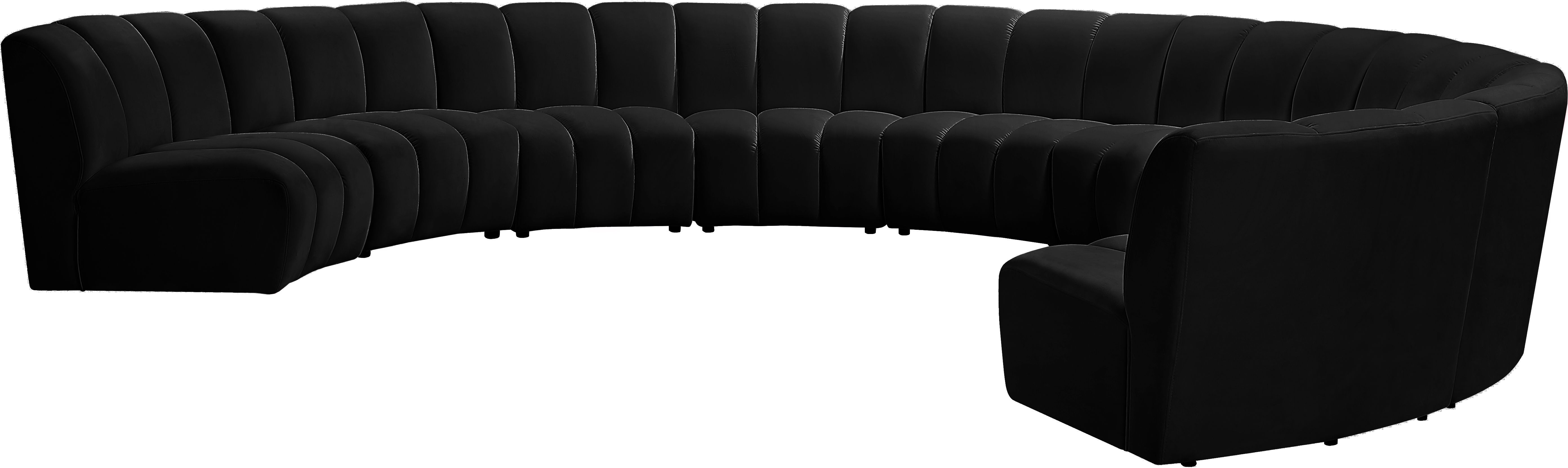Infinity - 9 Piece Fabric Modular Sectional - Black
