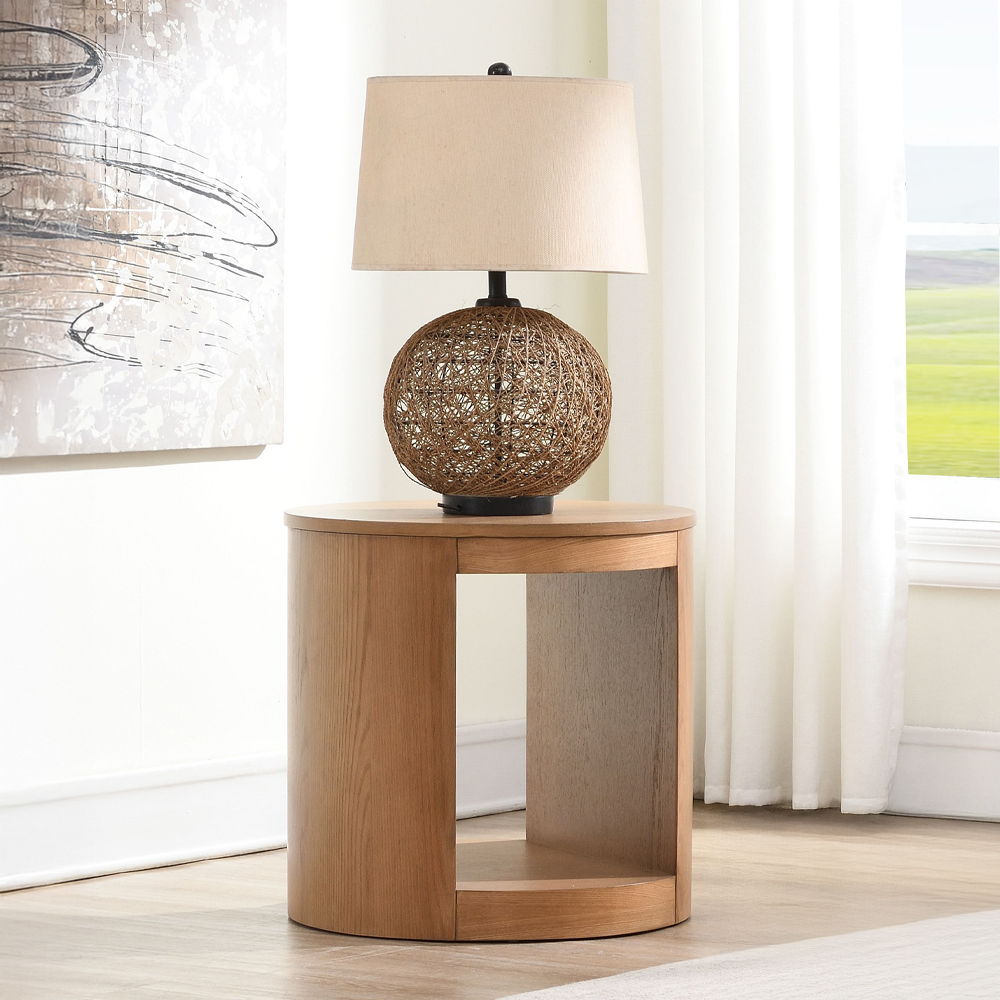 Zoey - End Table - Oak, light brown