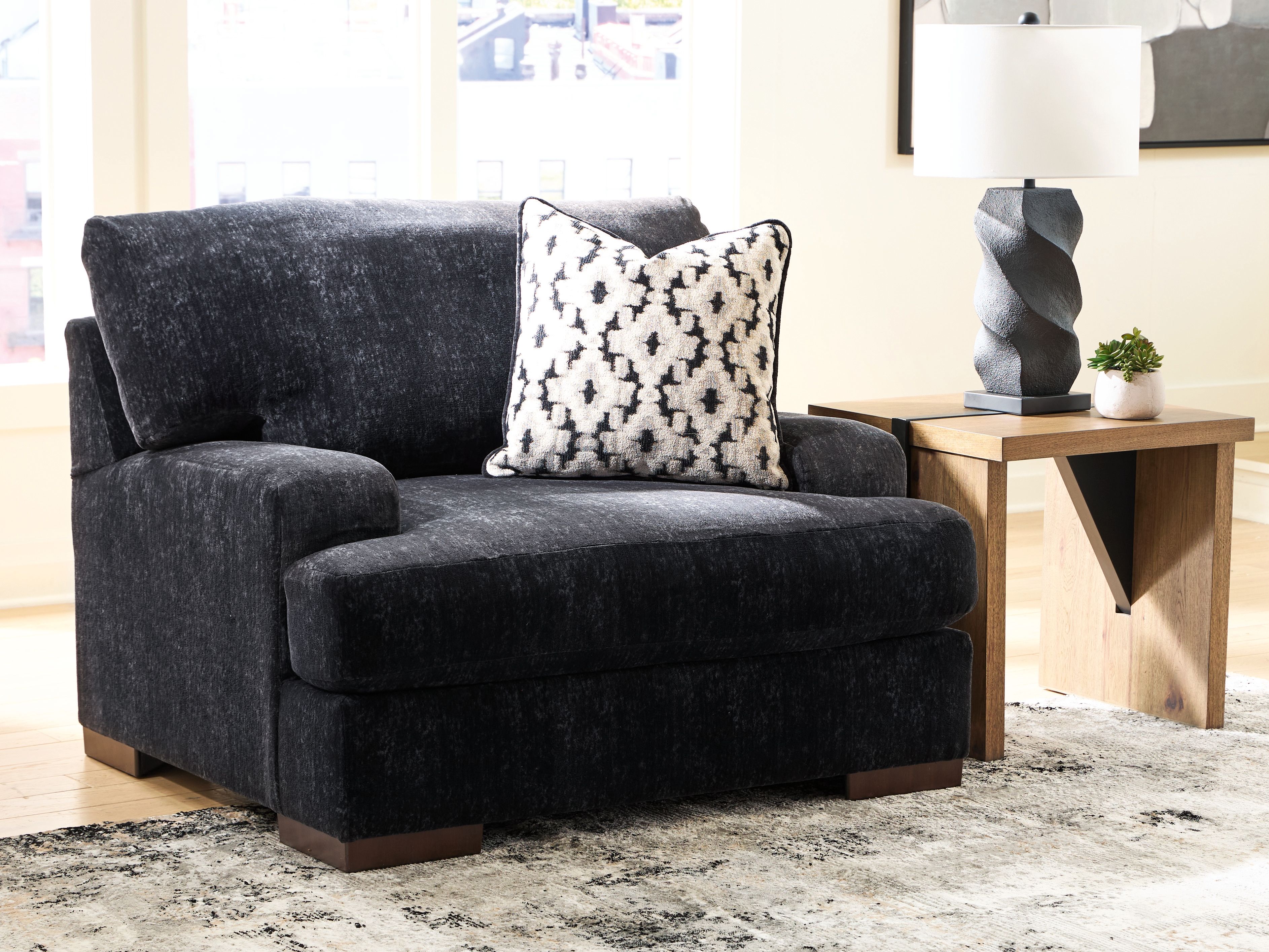 Ashley Furniture Whitmore Manor - Chair And A Half - Black Pearl - Image 2
