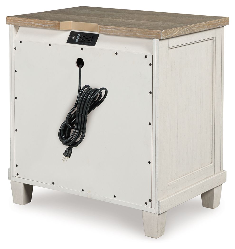 Ashley Furniture Shaybrock - Two Drawer Night Stand - Antique White / Brown - Image 6