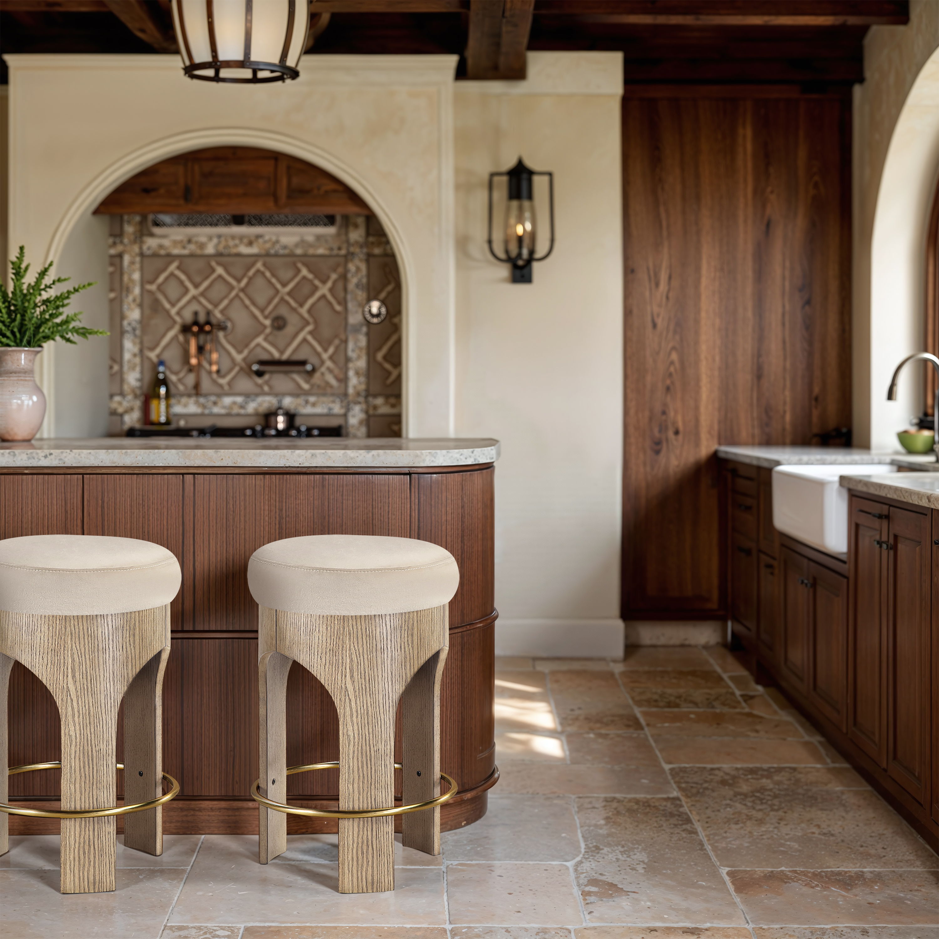 Bocceli - Counter Stool - Cream